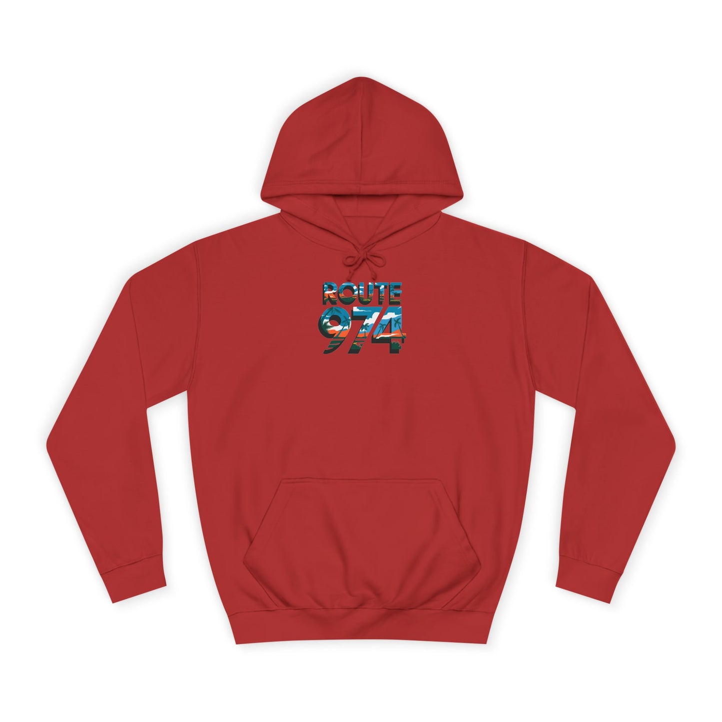 Sweat à Capuche "Route 974" pour Adulte, Hoodie, Unisexe, Élégance, Sobriété, Homme, Femme, Indicatif Réunion