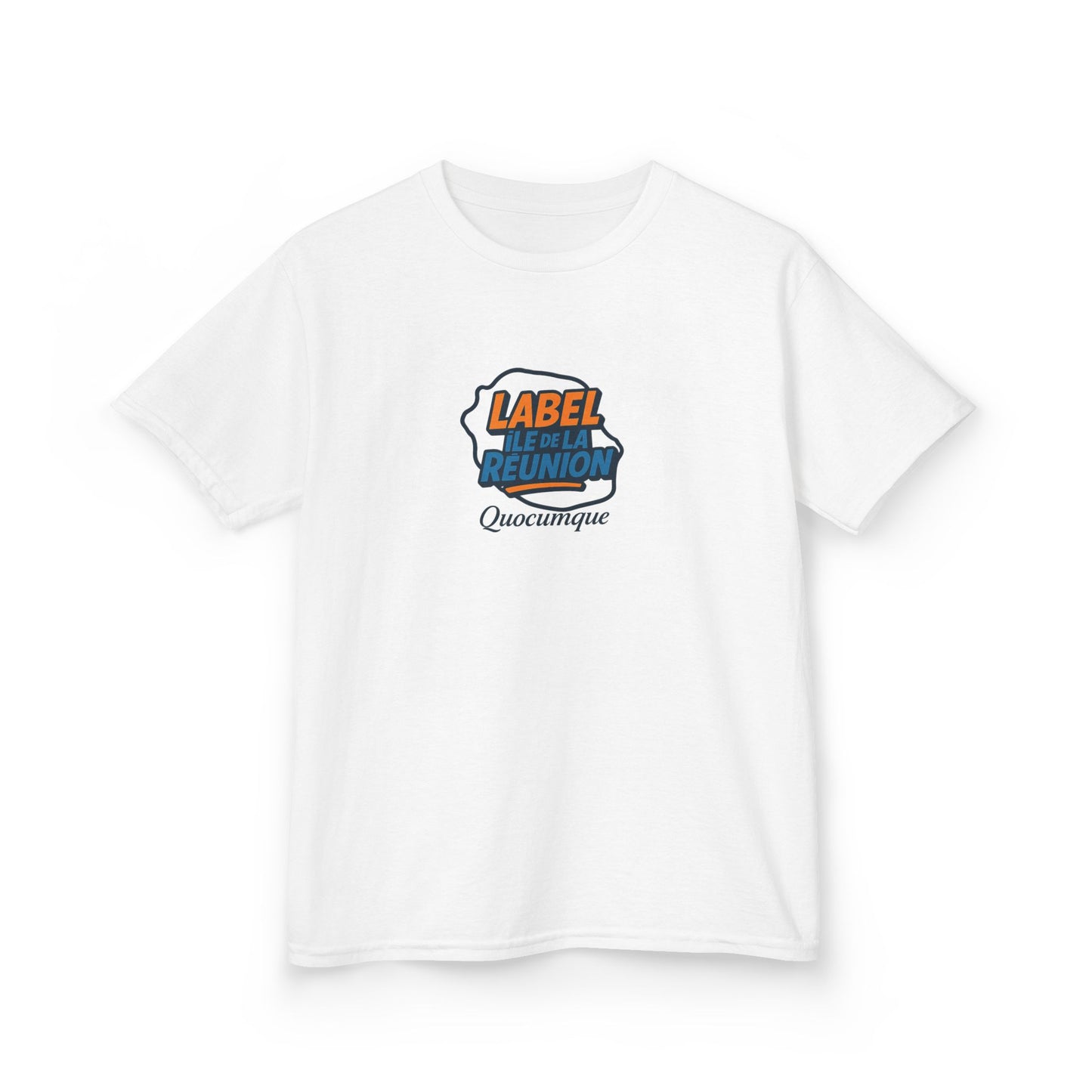 T-shirt "Label Île de La Réunion", Douceur Coton, Pour les enfants de 5-6 ans( Taille XS), Pour les 7-8 ans( taille S), Pour les 9-10 ans( taille M), Pour les 11-12 ans( taille L), Pour les 13-14 ans( taille XLS)