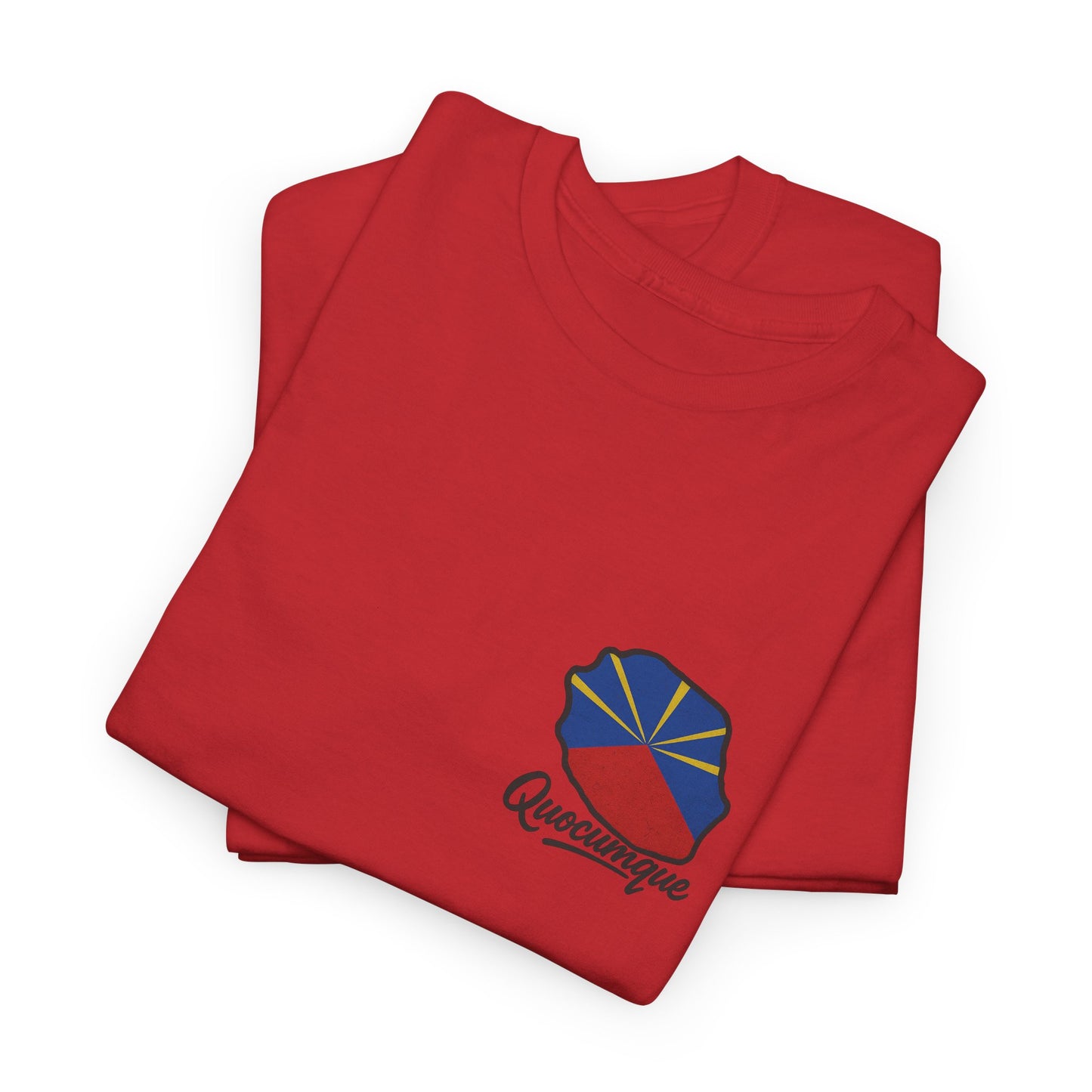 T-shirt "Drapeau Pays", Exotisme, Destination Île de La Réunion, Confort Coton, Sobre, Elégant, Souvenir Unique, Cadeau, Unisexe, Esprit Voyageur