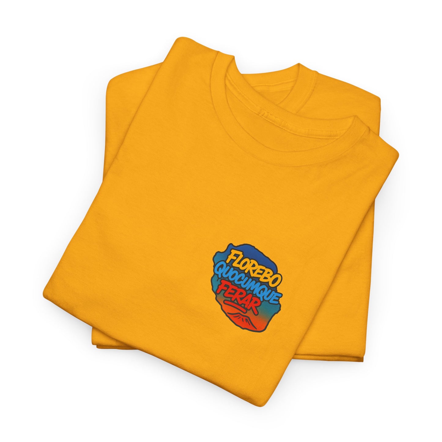 T-shirt Florebo Quocumque Ferar, Île de La Réunion, 974, Confort Coton, Sobre, Elégant, Souvenir Unique, Cadeau, Unisexe, Esprit Voyageur, Adulte