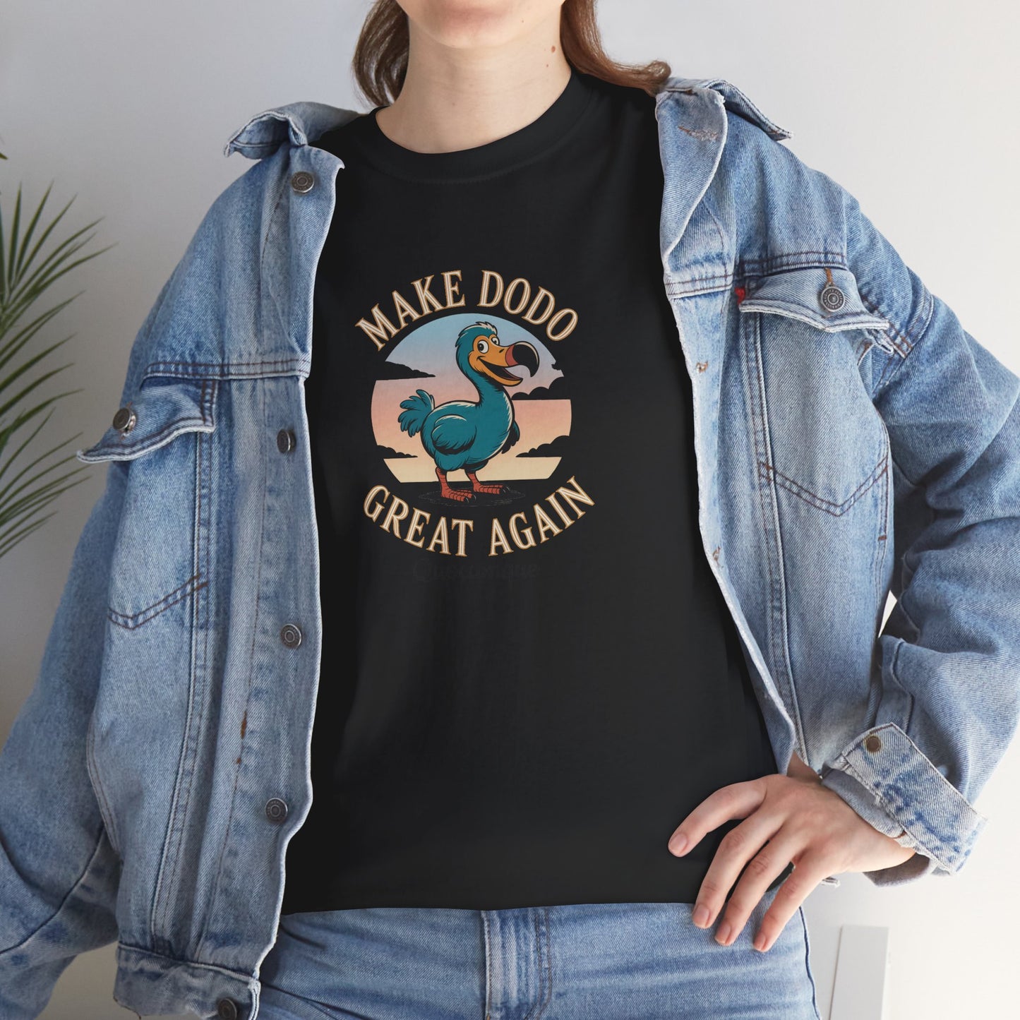 T-Shirt "Make Dodo Great Again", Exotisme, Destination Île de La Réunion, Confort Coton, Sobre, Elégant, Souvenir Unique, Cadeau, Unisexe, Esprit Voyageur