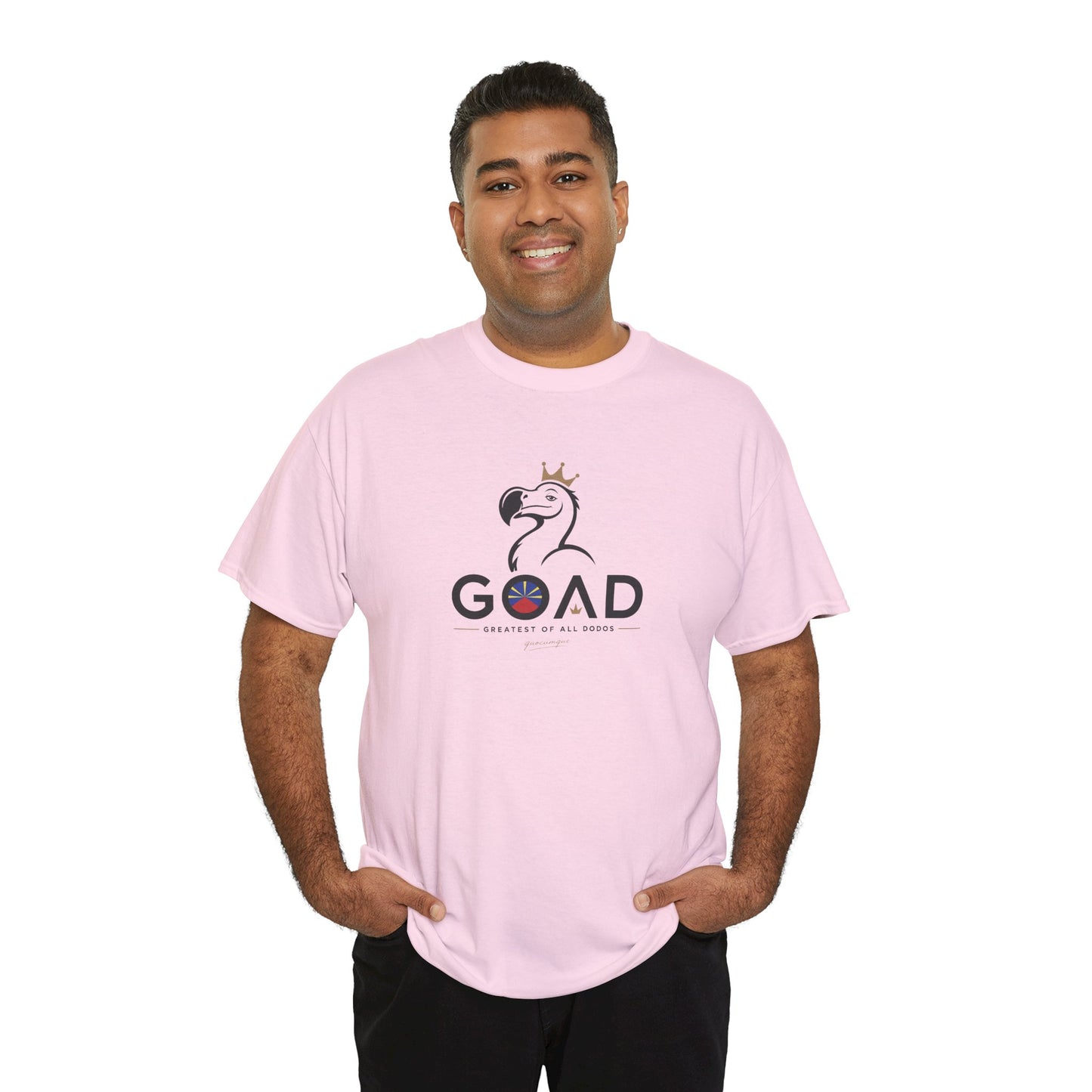 T-shirt "GOAD ", Greatest Of All Dodos, Île de La Réunion", Confort Coton, Sobre, Elégant, Souvenir Unique, Cadeau, Unisexe, Esprit Voyageur