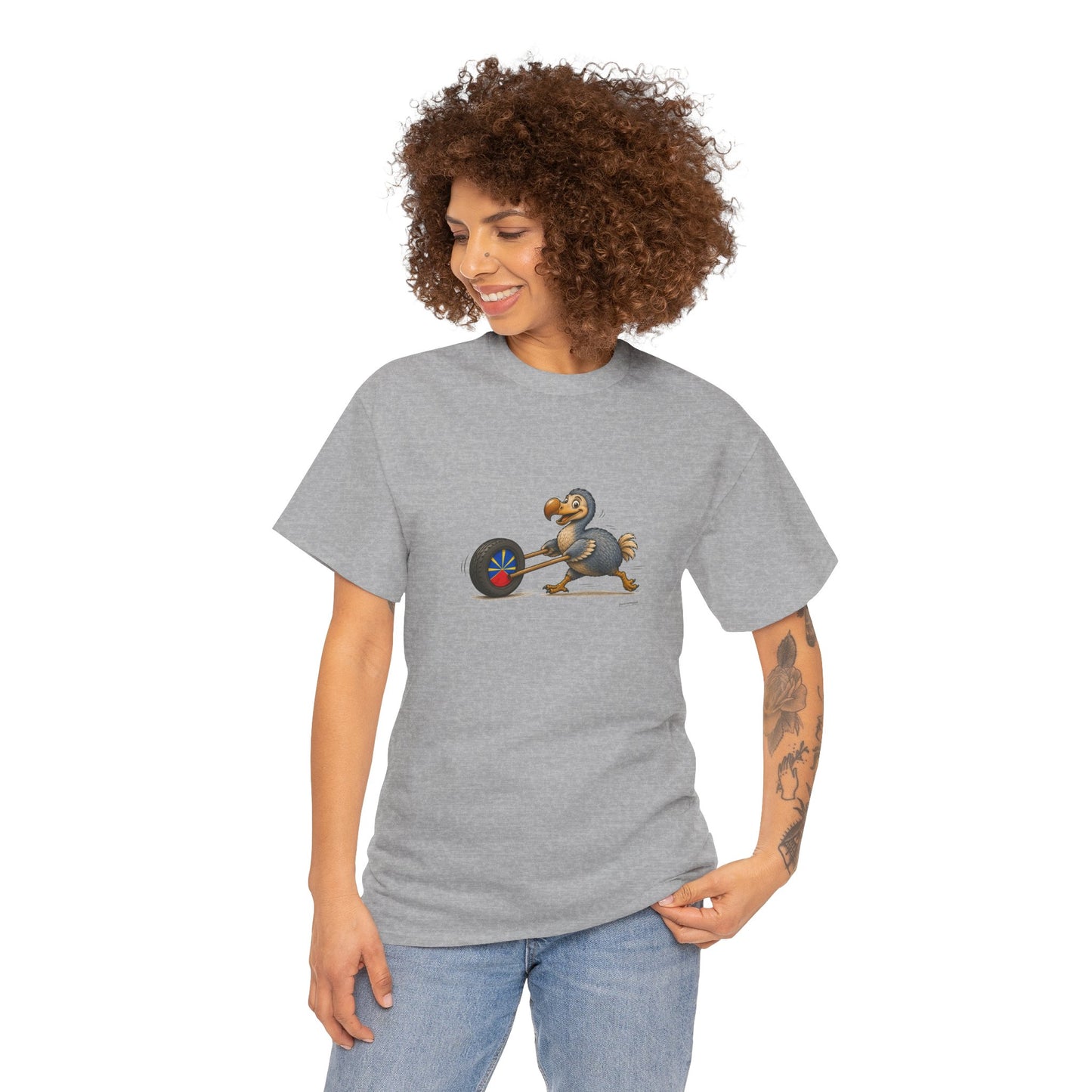 T-shirt Quocumque, "La Roue", Île de La Réunion, Confort Coton, Elégant, Souvenir Unique, Cadeau, Unisexe, Esprit Voyageur, Créole, Bourbon