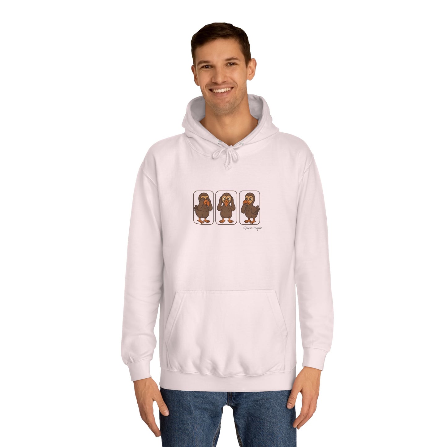 Sweat à Capuche Quocumque "3 Dodos de la Sagesse" pour Adulte, Hoodie, Unisexe, Élégance, Sobriété, Homme, Femme, Animal Totem