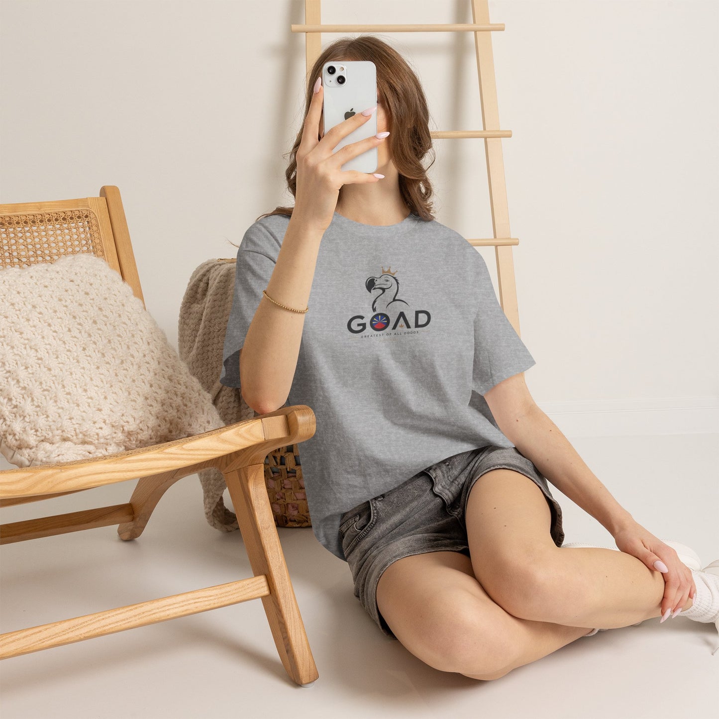 T-shirt "GOAD ", Greatest Of All Dodos, Île de La Réunion", Confort Coton, Sobre, Elégant, Souvenir Unique, Cadeau, Unisexe, Esprit Voyageur