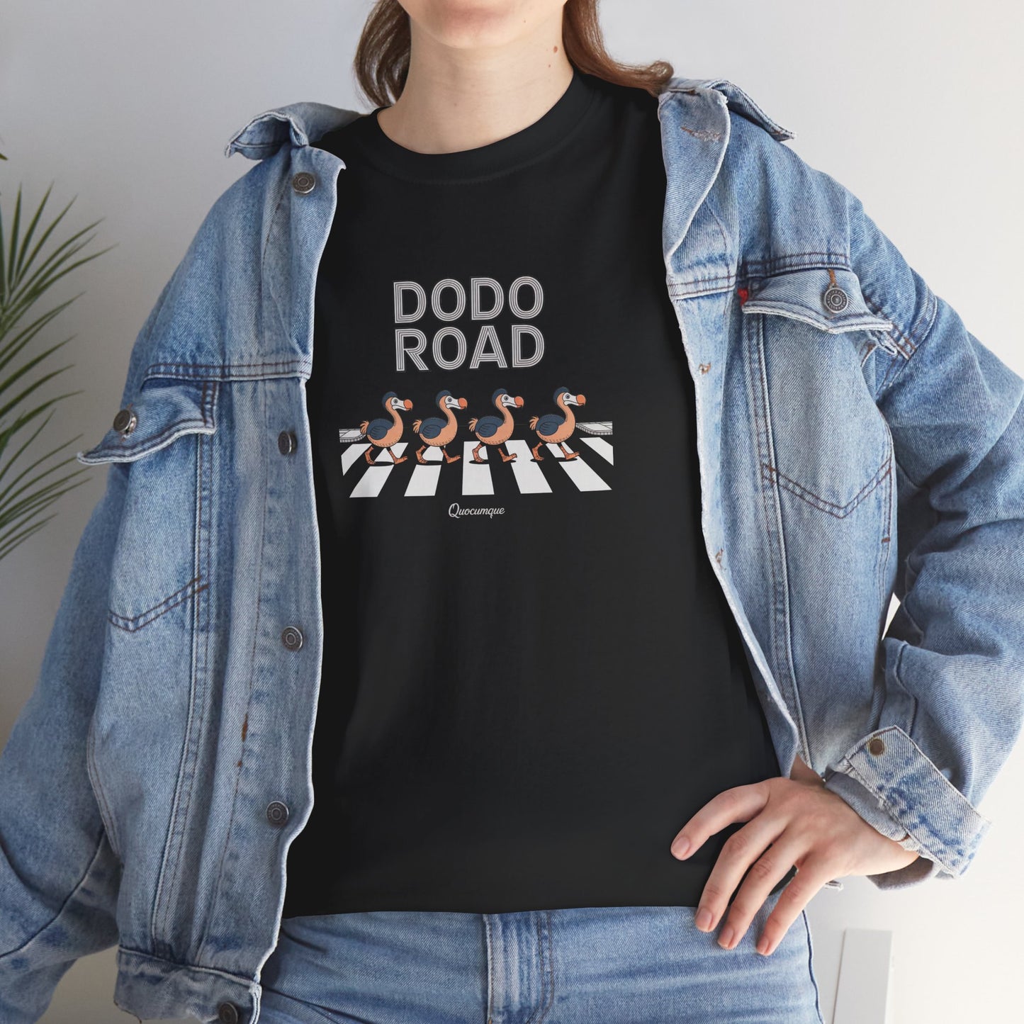 T-shirt Quocumque, " Dodo Road ", Île de La Réunion, Confort Coton, Elégant, Souvenir Unique, Cadeau, Unisexe, Esprit Voyageur, Créole, Bourbon