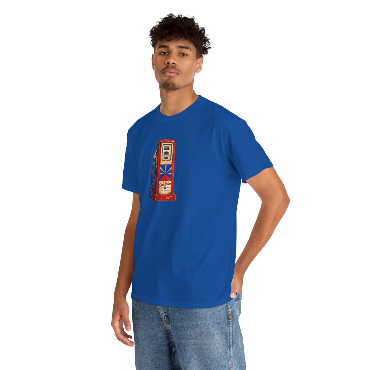 T-shirt Quocumque, "Station Essence", Île de La Réunion, Confort Coton, Elégant, Souvenir Unique, Cadeau, Unisexe, Esprit Voyageur, Créole, Bourbon