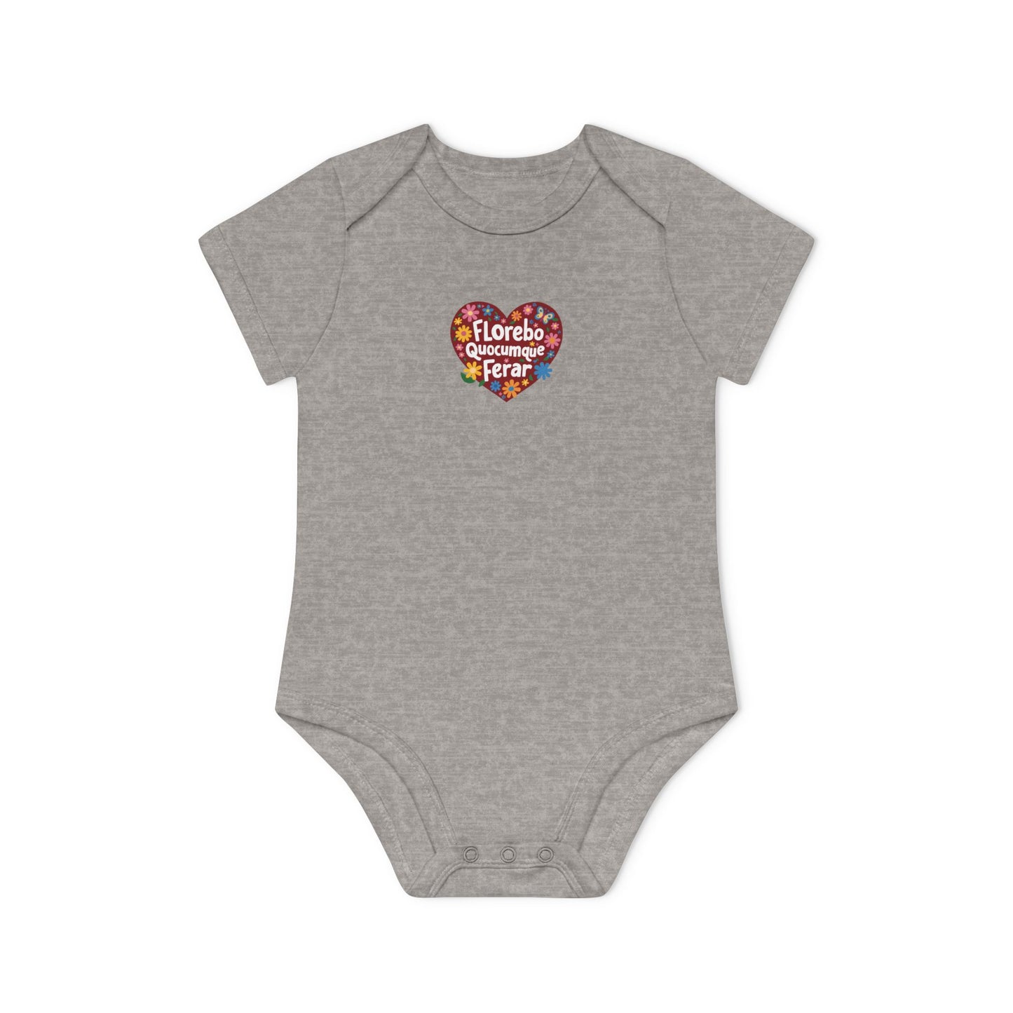 Body Bébé "Florebo Quocumque Ferar", Île de La Réunion, Douceur Coton, Cadeau Naissance,  Confort Coton Bio, Style Unique, Cadeau Parfait