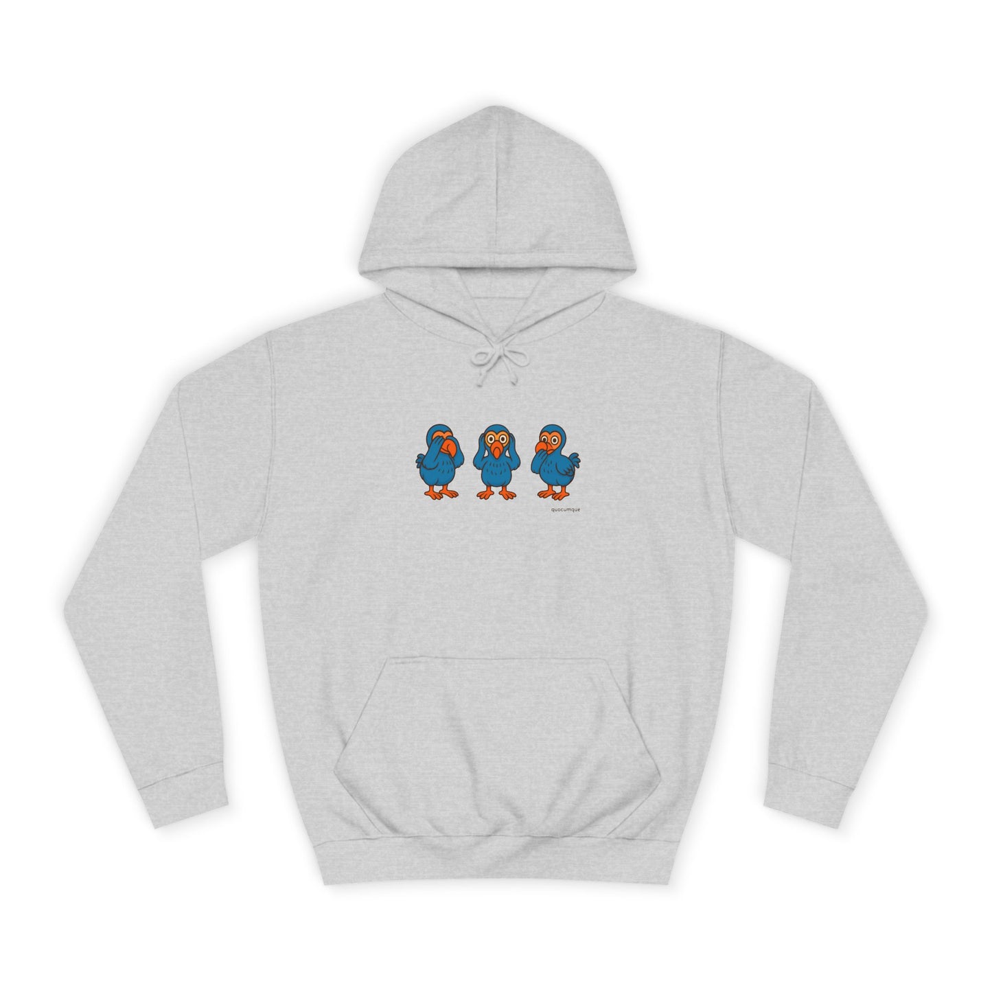 Sweat à Capuche Quocumque "3 Dodos de la Sagesse" pour Adulte, Hoodie, Unisexe, Élégance, Sobriété, Homme, Femme, Animal Totem
