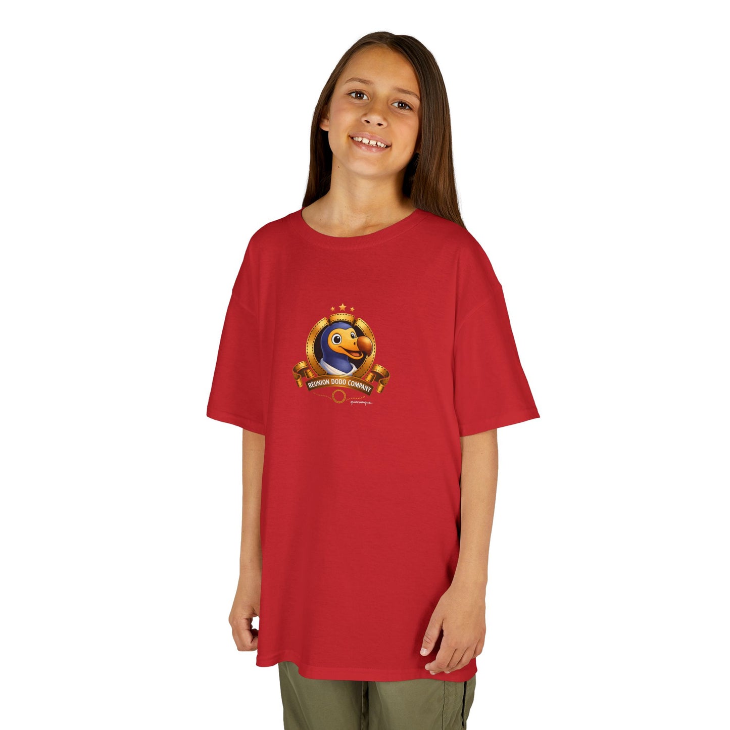 T-shirt " Dodo Cinéma", Pour Marmailles, Douceur Coton, Pour les enfants de 5-6 ans( Taille XS), Pour les 7-8 ans( taille S), Pour les 9-10 ans( taille M), Pour les 11-12 ans( taille L), Pour les 13-14 ans( taille XLS)
