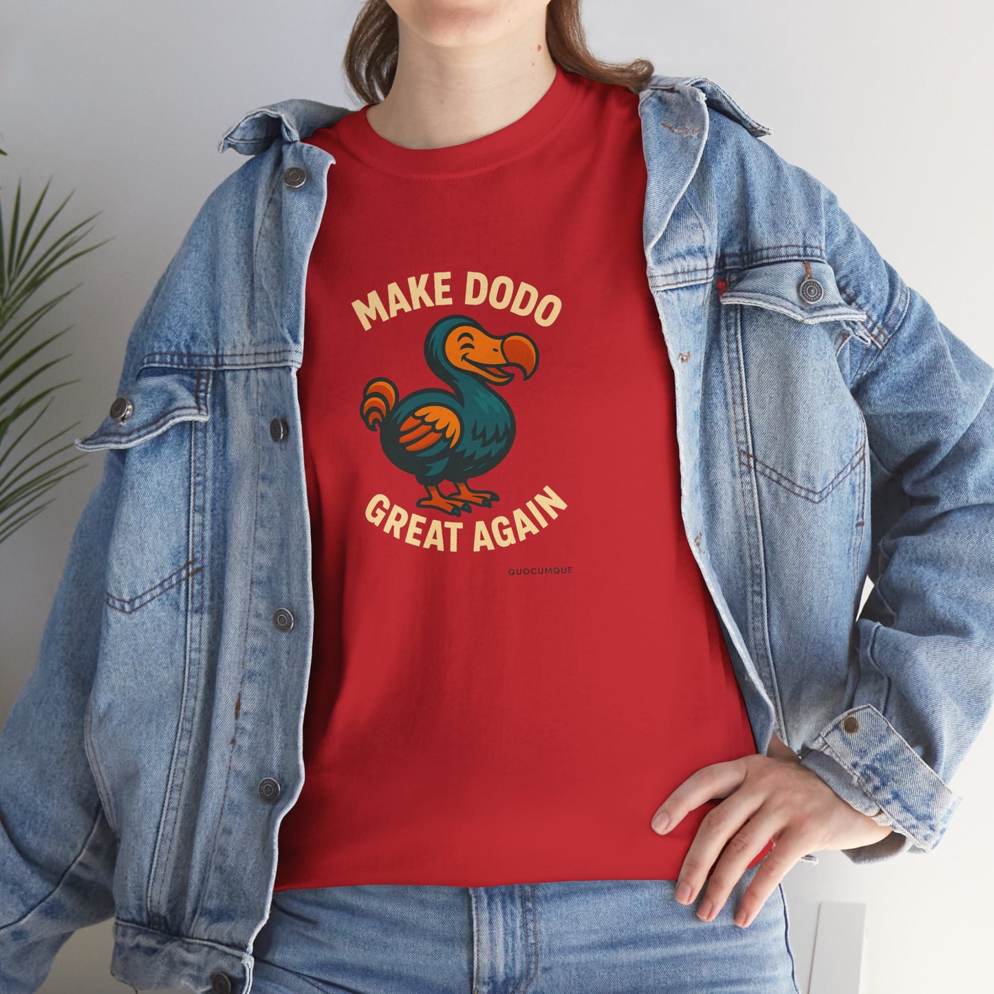 T-Shirt "Make Dodo Great Again", Exotisme, Destination Île de La Réunion, Confort Coton, Sobre, Elégant, Souvenir Unique, Cadeau, Unisexe, Esprit Voyageur