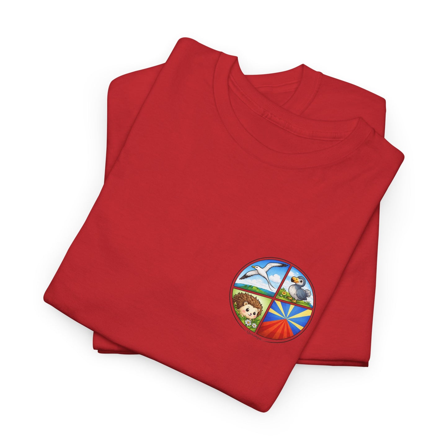 T-shirt Quocumque, "Pastille Bourbon", Île de La Réunion, Confort Coton, Elégant, Souvenir Unique, Cadeau, Unisexe, Esprit Voyageur, Créole, Bourbon