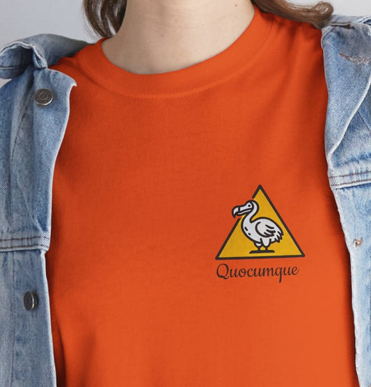 T-shirt Quocumque, "Dodo", Île de La Réunion, Poissons, Confort Coton, Elégant, Souvenir Unique, Cadeau, Unisexe, Esprit Voyageur, Créole, Bourbon