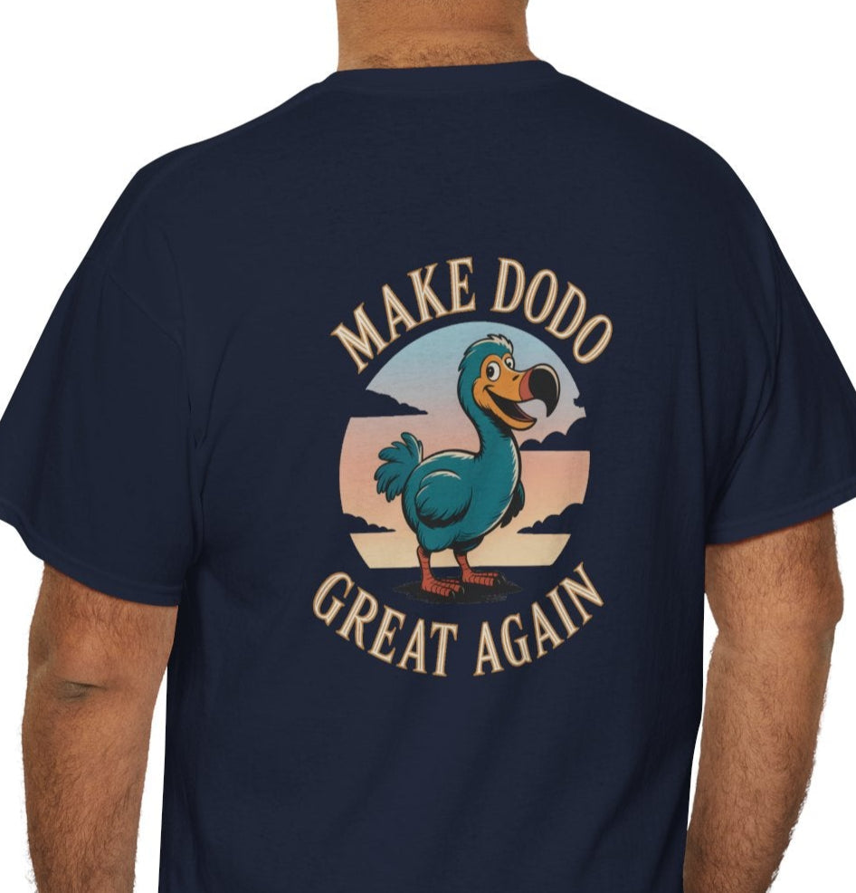 T-Shirt "Make Dodo Great Again", Exotisme, Destination Île de La Réunion, Confort Coton, Sobre, Elégant, Souvenir Unique, Cadeau, Unisexe, Esprit Voyageur
