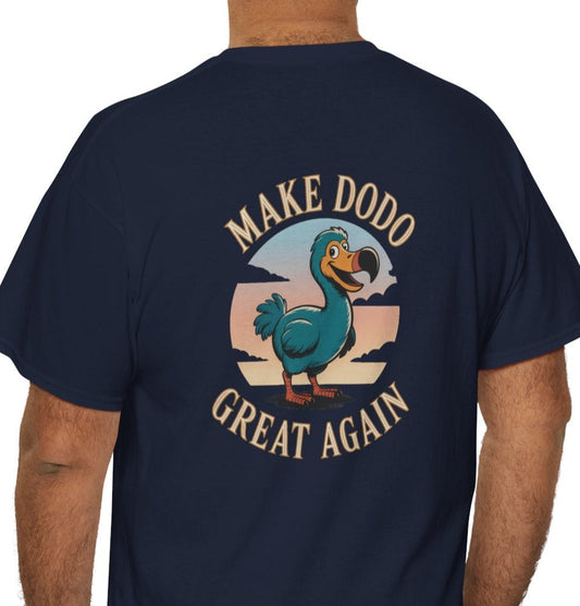 T-Shirt "Make Dodo Great Again", Exotisme, Destination Île de La Réunion, Confort Coton, Sobre, Elégant, Souvenir Unique, Cadeau, Unisexe, Esprit Voyageur