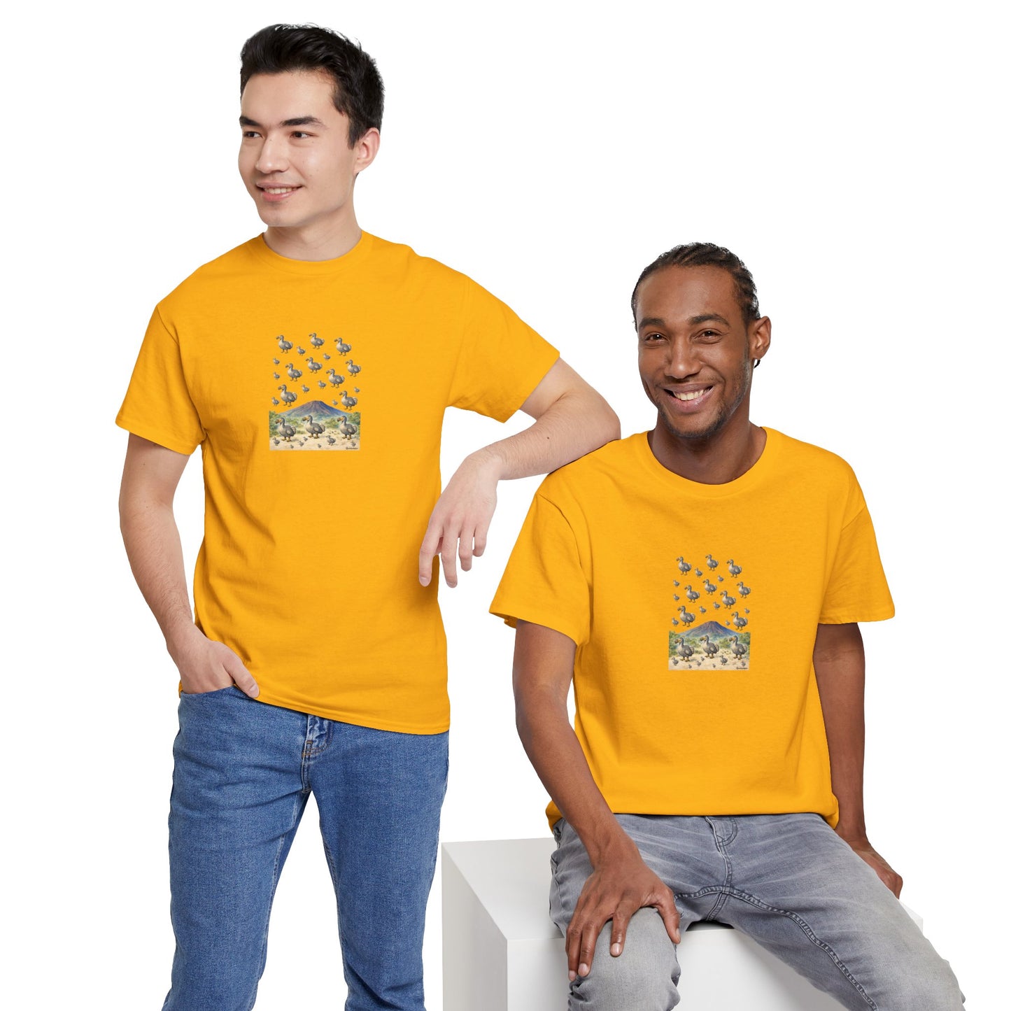 T-shirt "Groupe Dodo ", Île de La Réunion", Confort Coton, Sobre, Elégant, Souvenir Unique, Cadeau, Unisexe, Esprit Voyageur