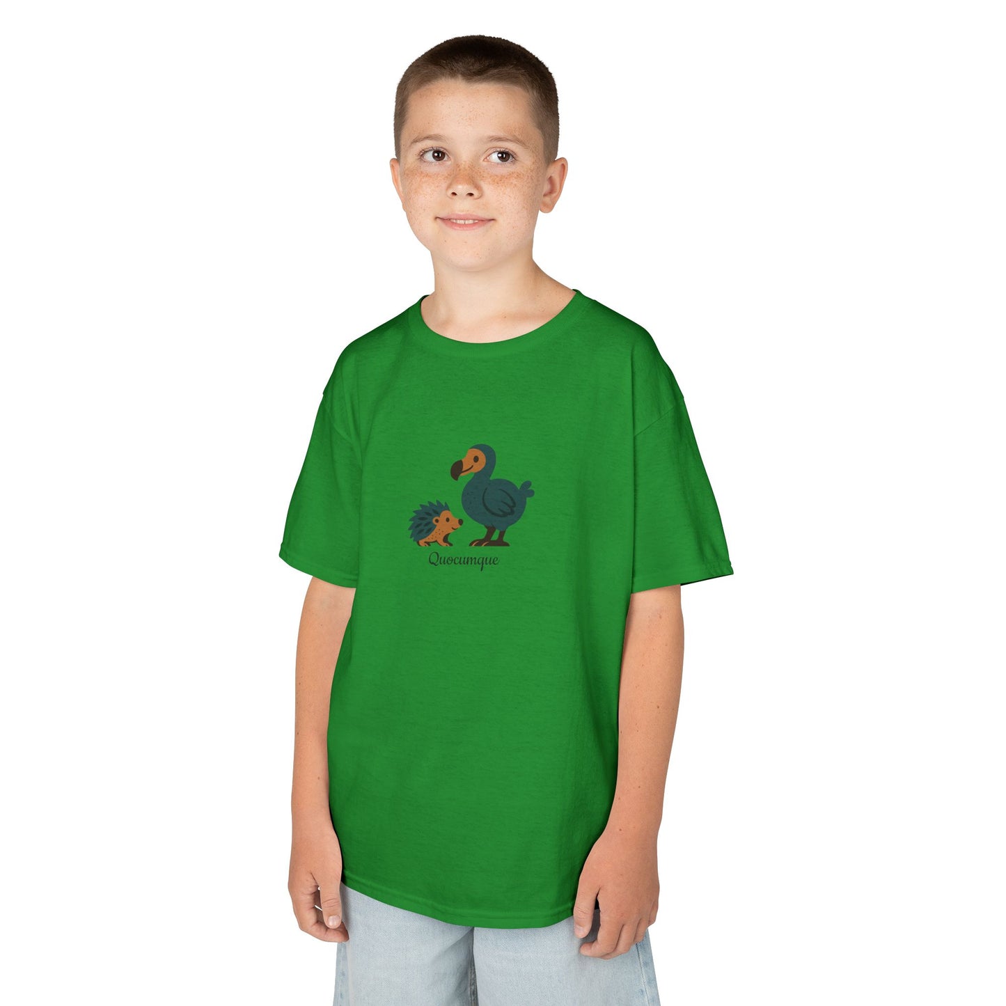 T-shirt Quocumque, " Dodo et Tangue", Animaux Mascotte, Douceur Coton, Pour les enfants de 5-6 ans( Taille XS), Pour les 7-8 ans( taille S), Pour les 9-10 ans( taille M), Pour les 11-12 ans( taille L), Pour les 13-14 ans( taille XL)