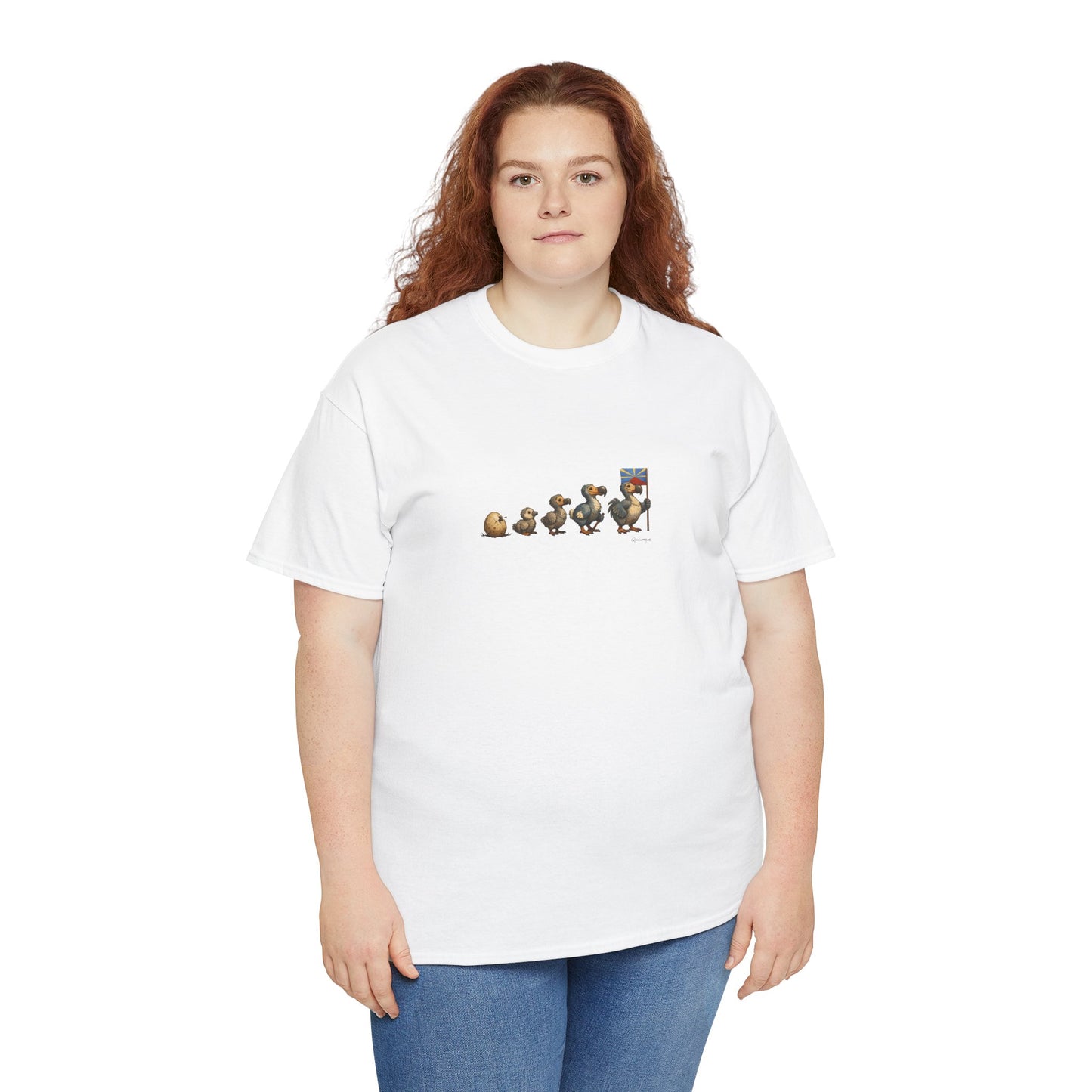 T-shirt Quocumque, " Dodo Evolution ", Île de La Réunion, Confort Coton, Elégant, Souvenir Unique, Cadeau, Unisexe, Esprit Voyageur, Créole, Bourbon