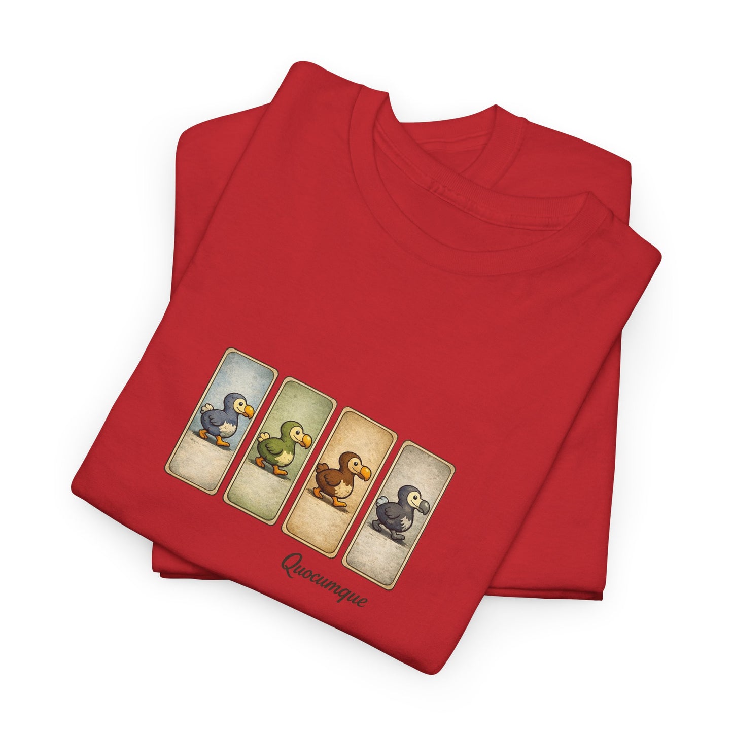 T-shirt Quocumque, " Dodo", Île de La Réunion, Confort Coton, Elégant, Souvenir Unique, Cadeau, Unisexe, Esprit Voyageur, Créole, Bourbon