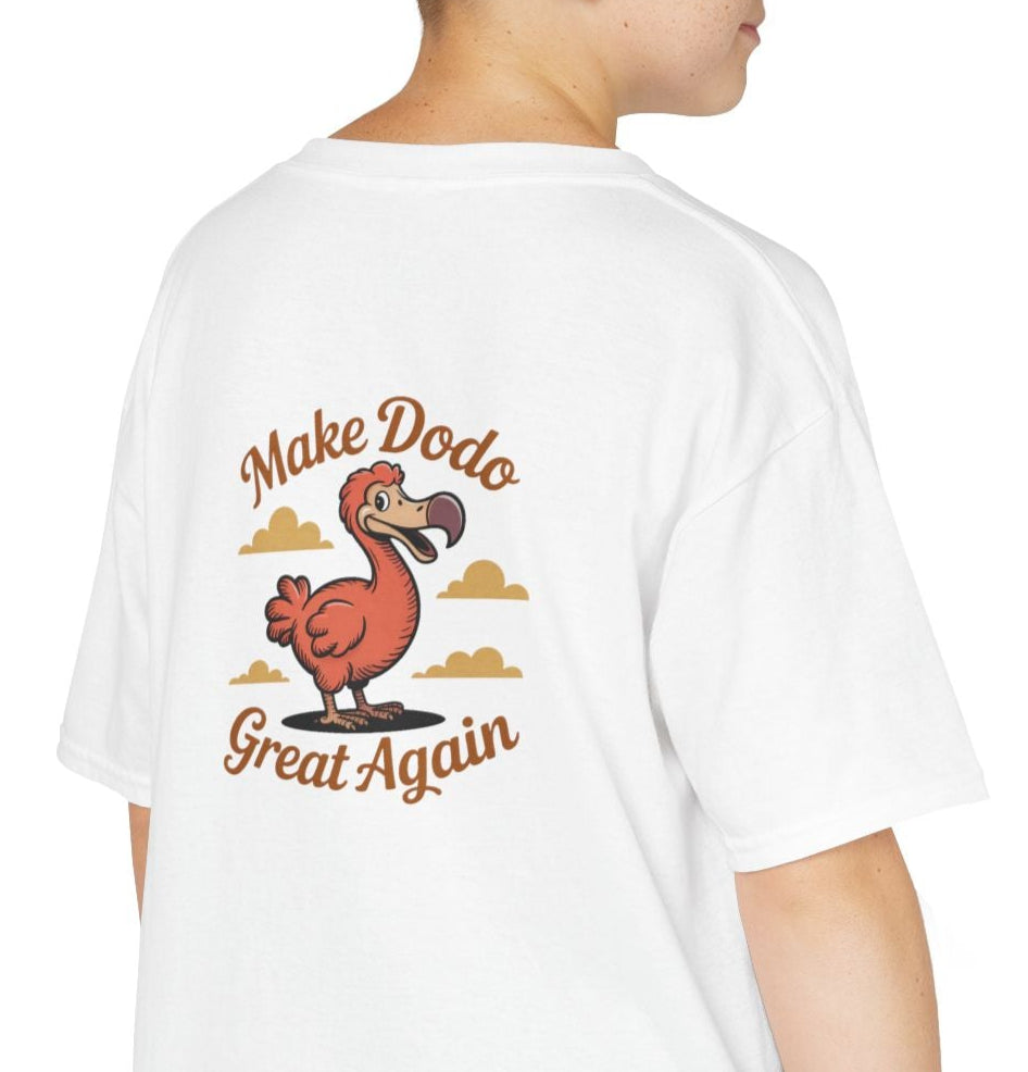 T-shirt "Make Dodo Great Again", Île de La Réunion, Douceur Coton, Pour les enfants de 5-6 ans( Taille XS), Pour les 7-8 ans( taille S), Pour les 9-10 ans( taille M), Pour les 11-12 ans( taille L), Pour les 13-14 ans( taille XLS)