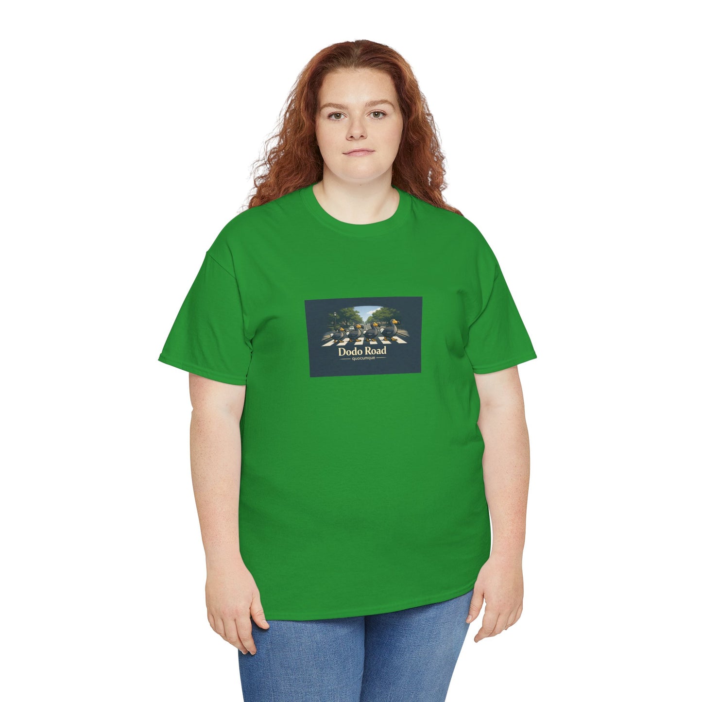 T-shirt "Dodo Road", Île de La Réunion", Confort Coton, Sobre, Elégant, Souvenir Unique, Cadeau, Unisexe, Esprit Voyageur