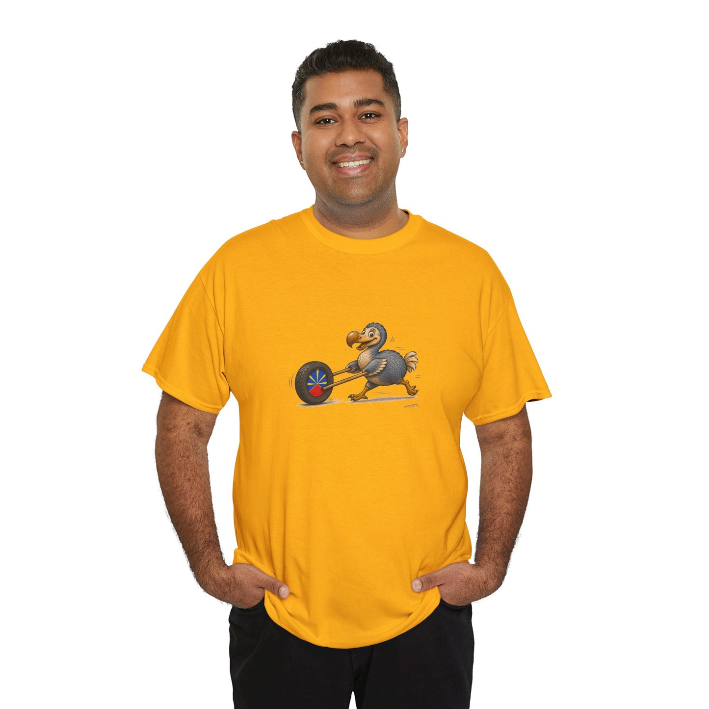 T-shirt Quocumque, "La Roue", Île de La Réunion, Confort Coton, Elégant, Souvenir Unique, Cadeau, Unisexe, Esprit Voyageur, Créole, Bourbon