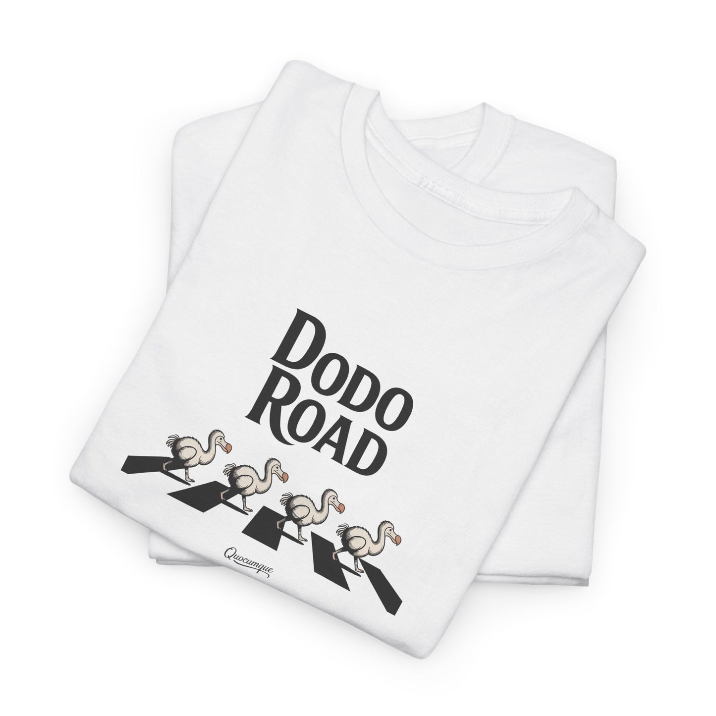 T-shirt Quocumque, " Dodo Road ", Île de La Réunion, Confort Coton, Elégant, Souvenir Unique, Cadeau, Unisexe, Esprit Voyageur, Créole, Bourbon