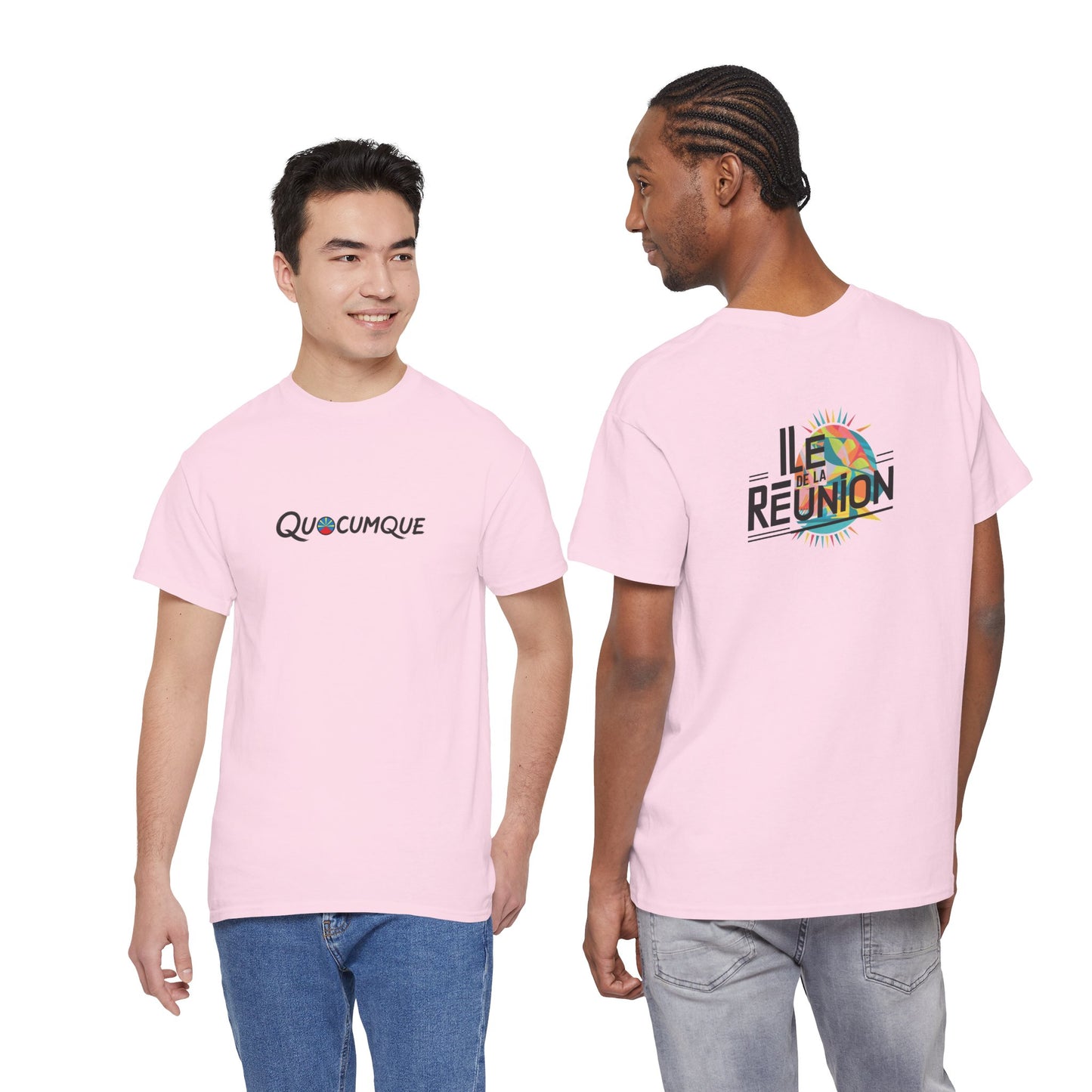 T-shirt "Île de La Réunion", Confort Coton, Sobre, Elégant, Souvenir Unique, Cadeau, Unisexe, Esprit Voyageur, Adulte