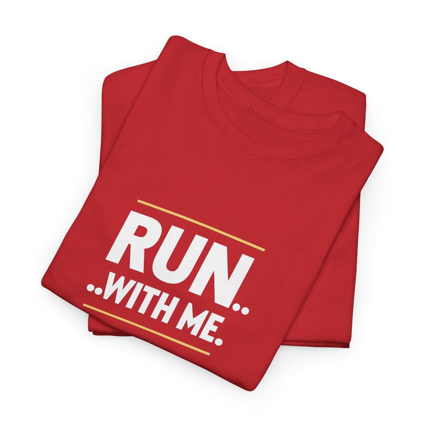T-shirt Quocumque "RUN With me ", Île de La Réunion", Confort Coton, Sobre, Elégant, Souvenir Unique, Cadeau, Unisexe, Esprit Voyageur
