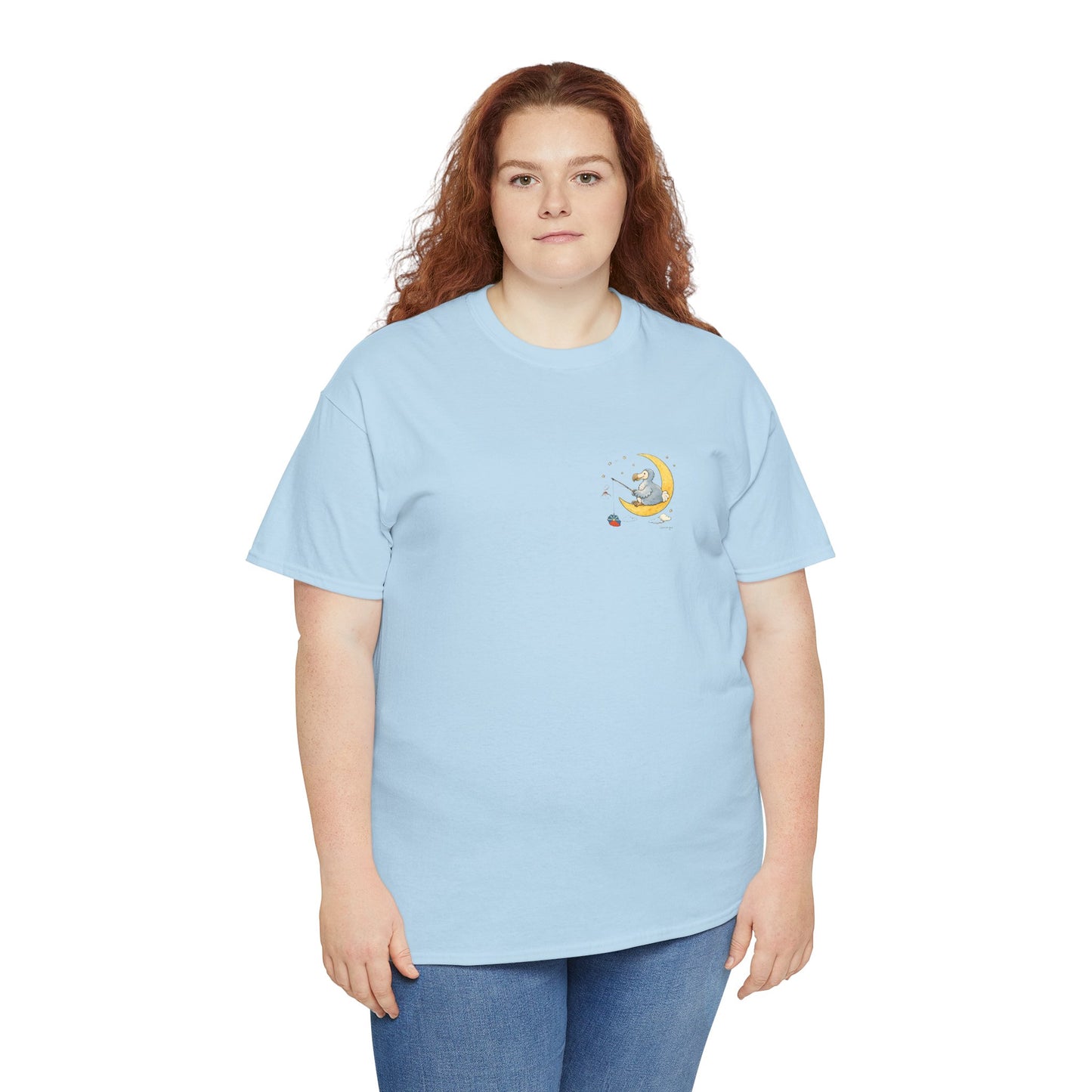 T-shirt "Dodo Lune ", Île de La Réunion", Confort Coton, Sobre, Elégant, Souvenir Unique, Cadeau, Unisexe, Esprit Voyageur