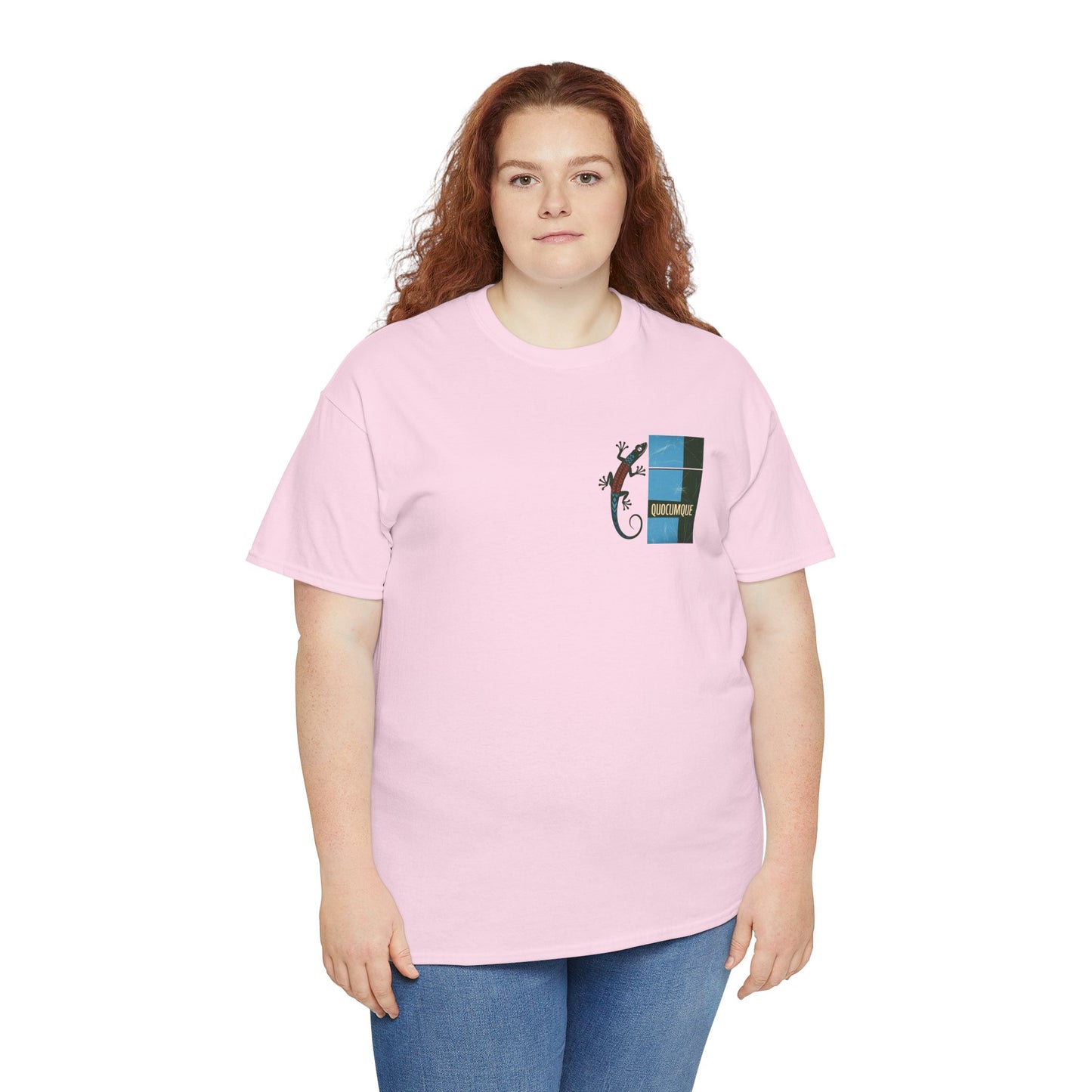 T-shirt Quocumque, "Margouillat", Stylisé, Discret, Île de La Réunion, Confort Coton, Elégant, Souvenir Unique, Cadeau, Unisexe, Esprit Voyageur, Créole, Bourbon