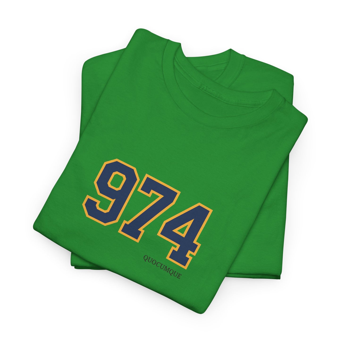 T-shirt " 974 ", Destination Île de La Réunion, Confort Coton, Sobre, Elégant, Souvenir Unique, Vêtement Adulte, Unisexe, Esprit Voyageur