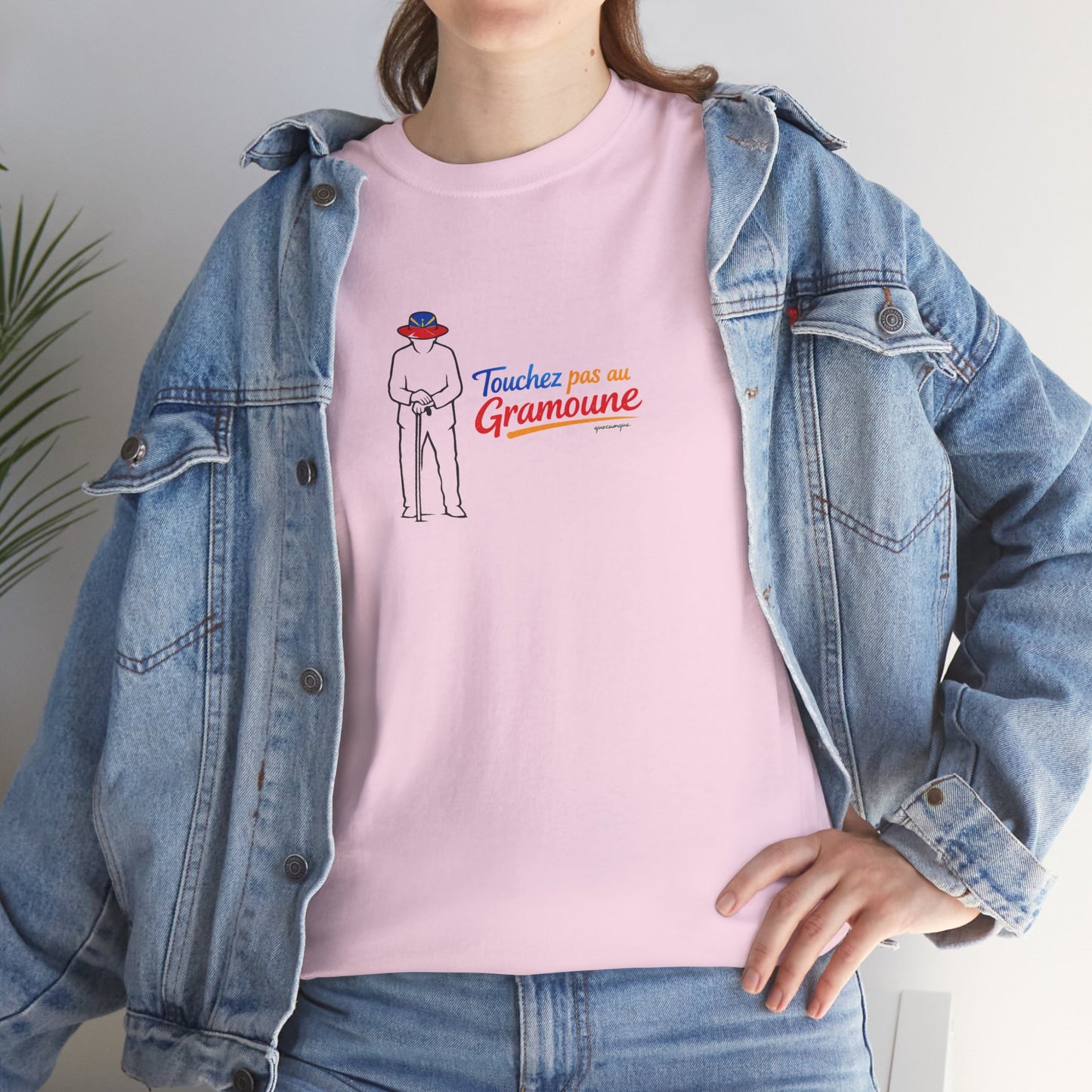 T-shirt "Gramoune", Île de La Réunion, Confort Coton, Sobre, Elégant, Souvenir Unique, Cadeau, Unisexe, Esprit Voyageur