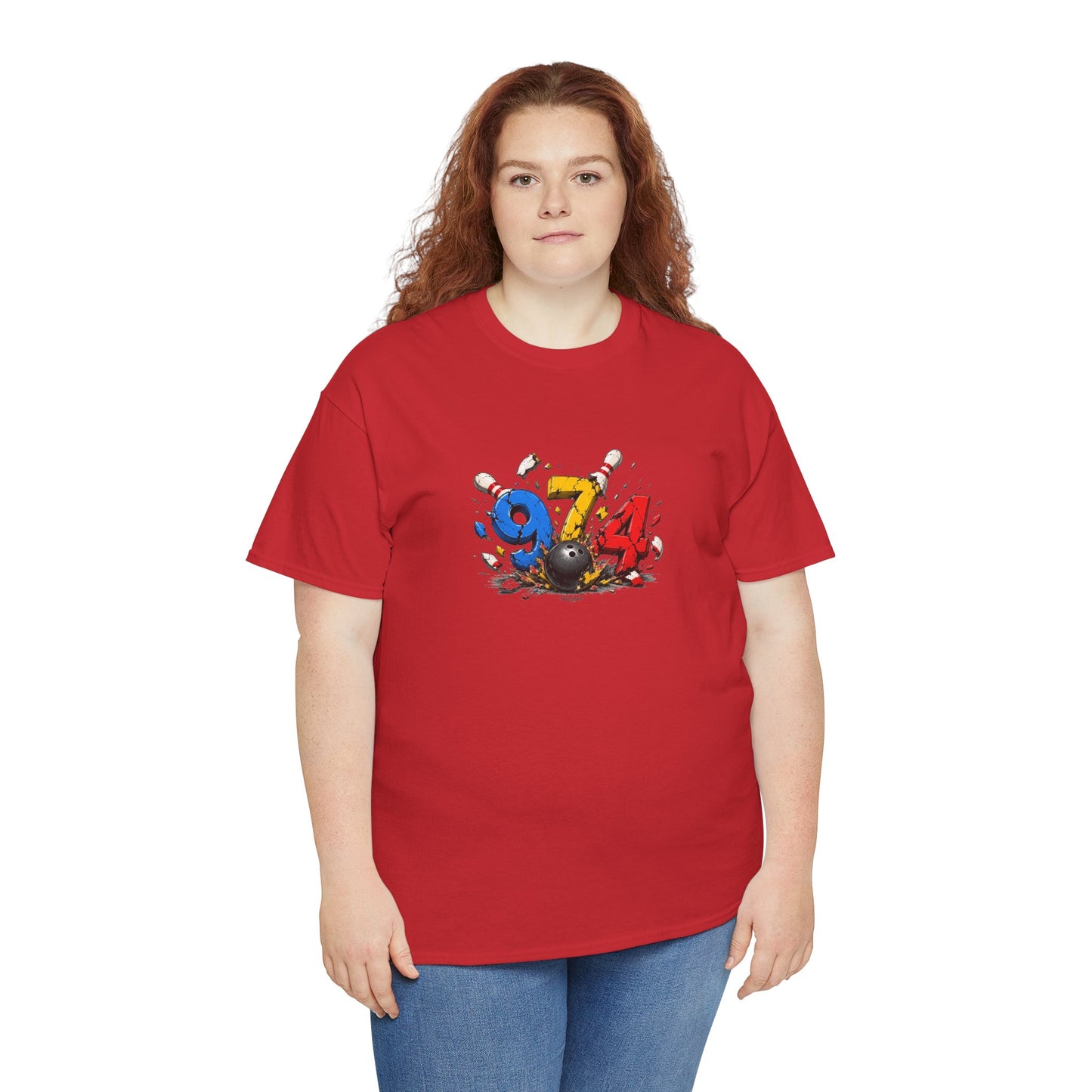 T-shirt " 974 Bowling ", Destination Île de La Réunion, Confort Coton, Sobre, Elégant, Souvenir Unique, Vêtement Adulte, Unisexe, Esprit Voyageur