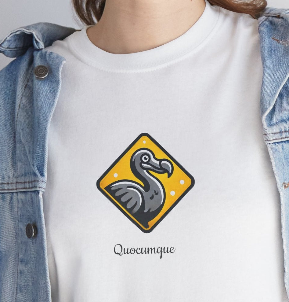 T-shirt Quocumque, "Dodo", Île de La Réunion, Confort Coton, Elégant, Souvenir Unique, Cadeau, Unisexe, Esprit Voyageur, Créole, Bourbon