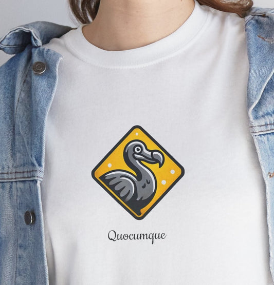 T-shirt Quocumque, "Dodo", Île de La Réunion, Confort Coton, Elégant, Souvenir Unique, Cadeau, Unisexe, Esprit Voyageur, Créole, Bourbon