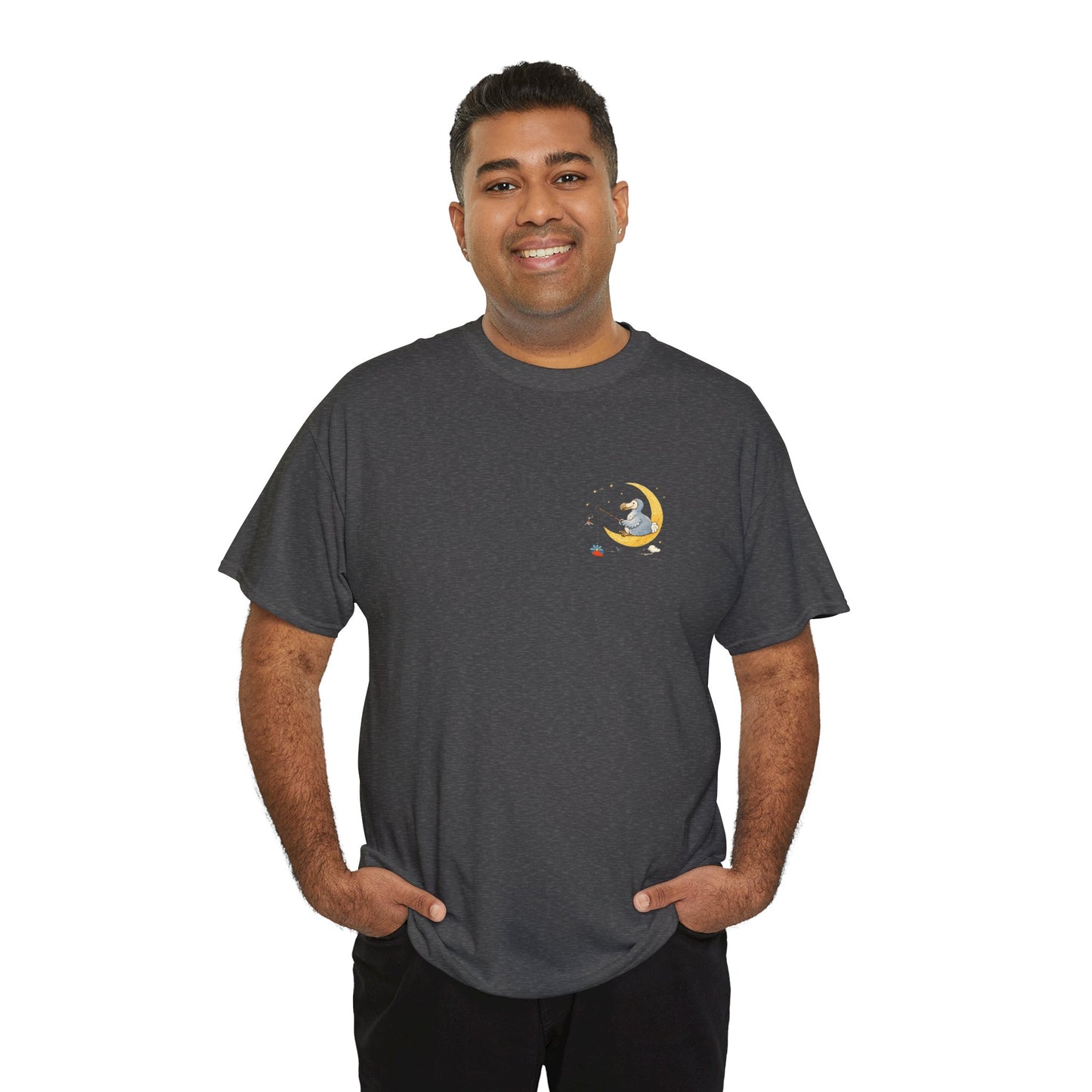 T-shirt "Dodo Lune ", Île de La Réunion", Confort Coton, Sobre, Elégant, Souvenir Unique, Cadeau, Unisexe, Esprit Voyageur