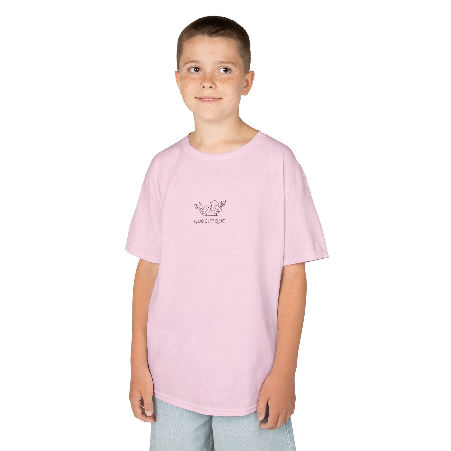 T-shirt Quocumque "Oiseaux", Duo, Douceur Coton, Pour les enfants de 5-6 ans( Taille XS), Pour les 7-8 ans( taille S), Pour les 9-10 ans( taille M), Pour les 11-12 ans( taille L), Pour les 13-14 ans(taille XL)