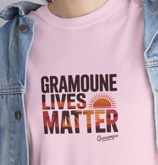 T-shirt "Gramoune", Île de La Réunion, Confort Coton, Sobre, Elégant, Souvenir Unique, Cadeau, Unisexe, Esprit Voyageur