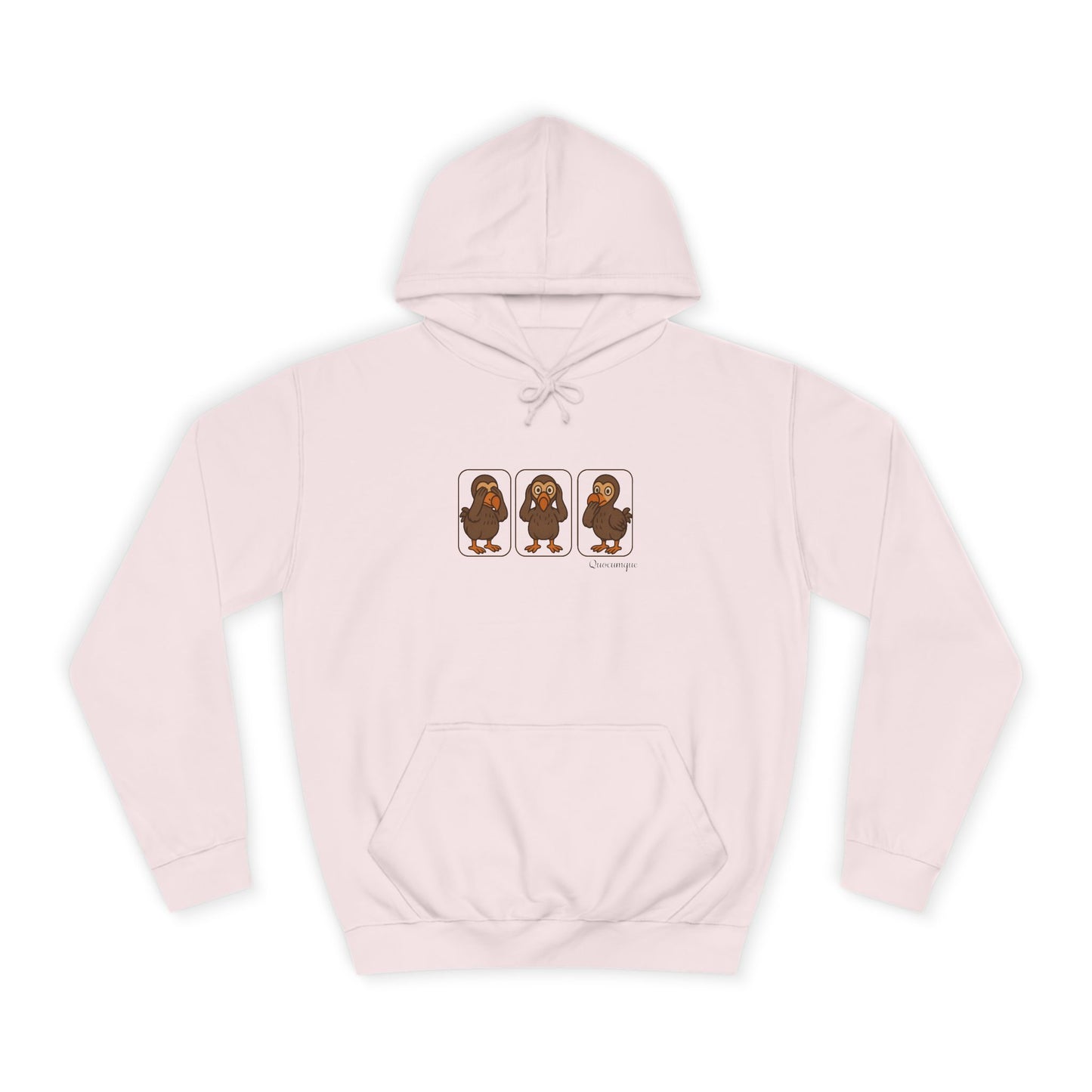 Sweat à Capuche Quocumque "3 Dodos de la Sagesse" pour Adulte, Hoodie, Unisexe, Élégance, Sobriété, Homme, Femme, Animal Totem