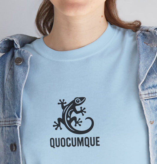 T-shirt Quocumque,"Margouillat", Style Graphique, Île de La Réunion, Confort Coton, Elégant, Souvenir Unique, Cadeau, Unisexe, Esprit Voyageur, Créole, Bourbon