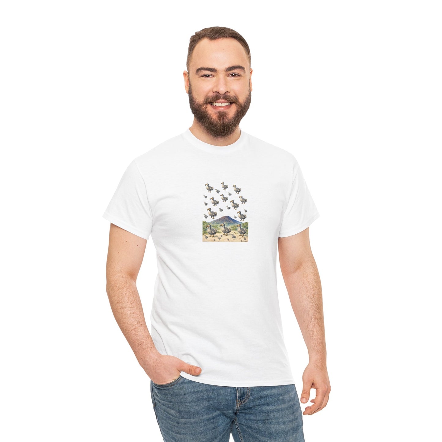 T-shirt "Groupe Dodo ", Île de La Réunion", Confort Coton, Sobre, Elégant, Souvenir Unique, Cadeau, Unisexe, Esprit Voyageur