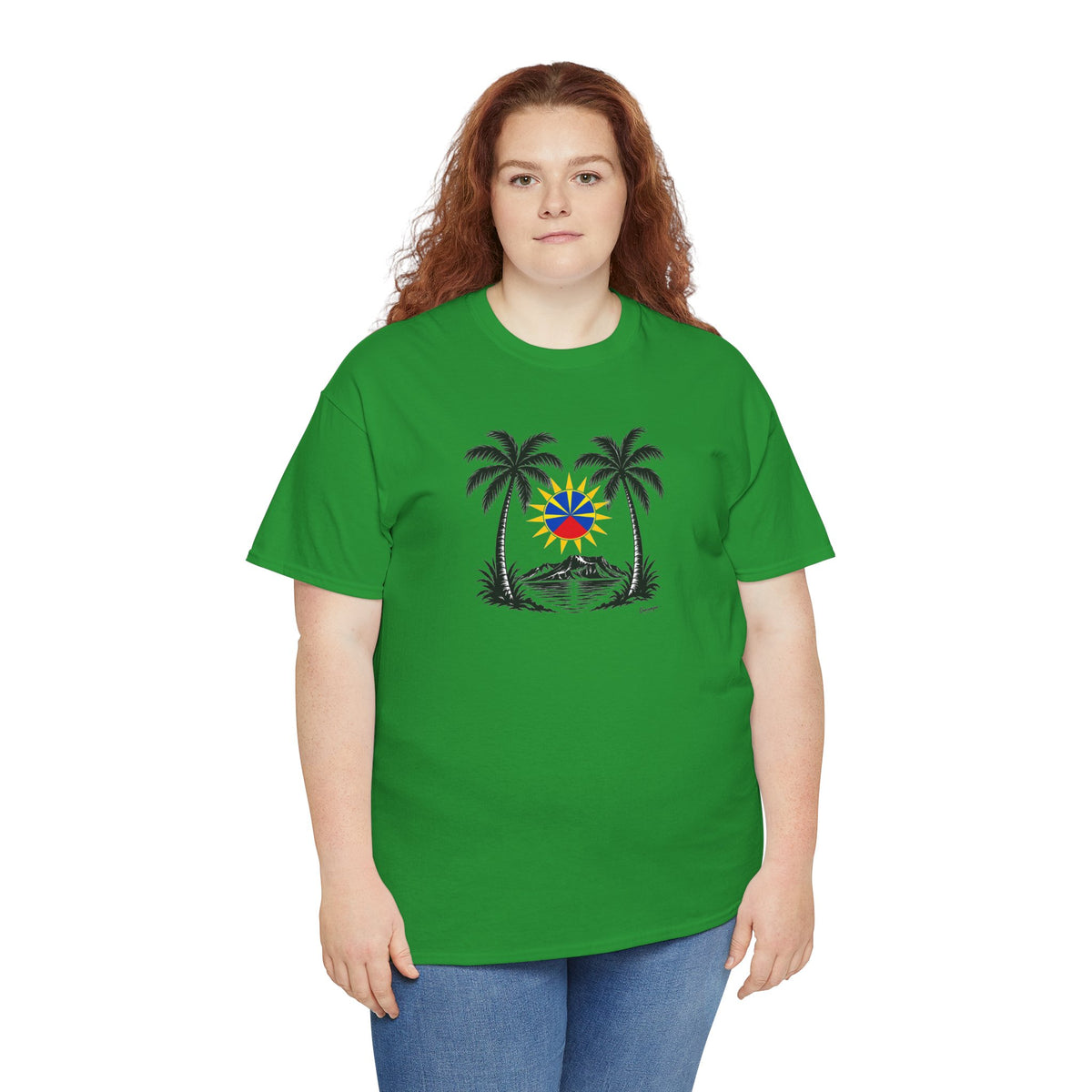 T-shirt Quocumque, "Palmiers", Île de La Réunion, Confort Coton, Elégant, Souvenir Unique, Cadeau, Unisexe, Esprit Voyageur, Créole, Bourbon