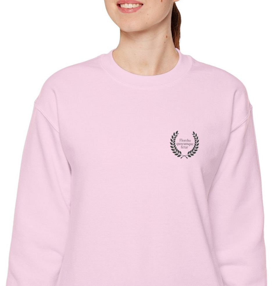 Sweat-Shirt "Florebo Quocumque Ferar", Adulte, Unisexe, Homme, Femme, Sportive, Sportif, Décontracté, Élégant, Urbain, Classique, Réunion