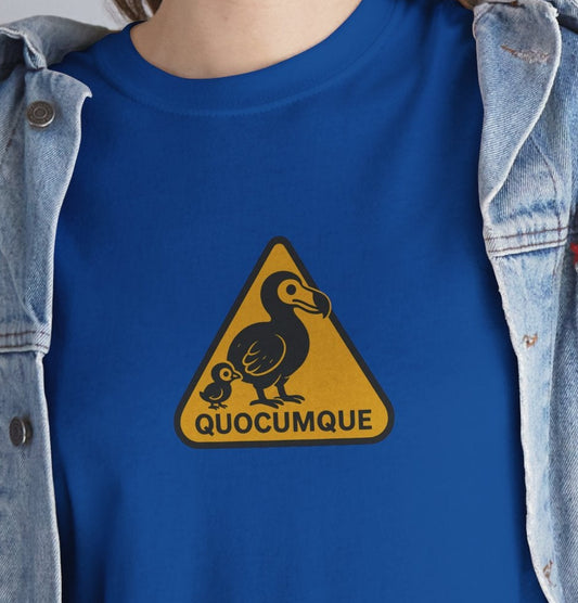 T-shirt Quocumque, "Famille Dodo", Île de La Réunion, Confort Coton, Elégant, Souvenir Unique, Cadeau, Unisexe, Esprit Voyageur, Créole, Bourbon
