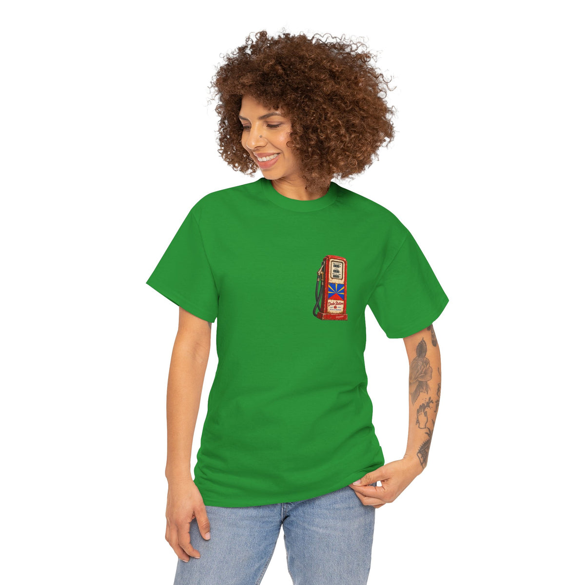 T-shirt Quocumque, "Station Essence", Discret, Île de La Réunion, Confort Coton, Elégant, Souvenir Unique, Cadeau, Unisexe, Esprit Voyageur, Créole, Bourbon