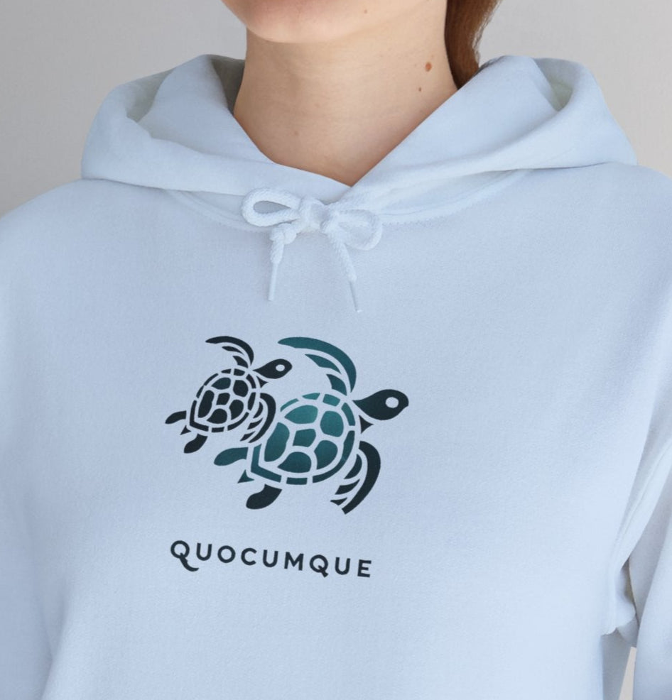 Sweat-Shirt à Capuche Collection " Tortue Marine", Adulte, Homme, Femme, Sportive, Sportif, Décontracté, Classique, La Réunion