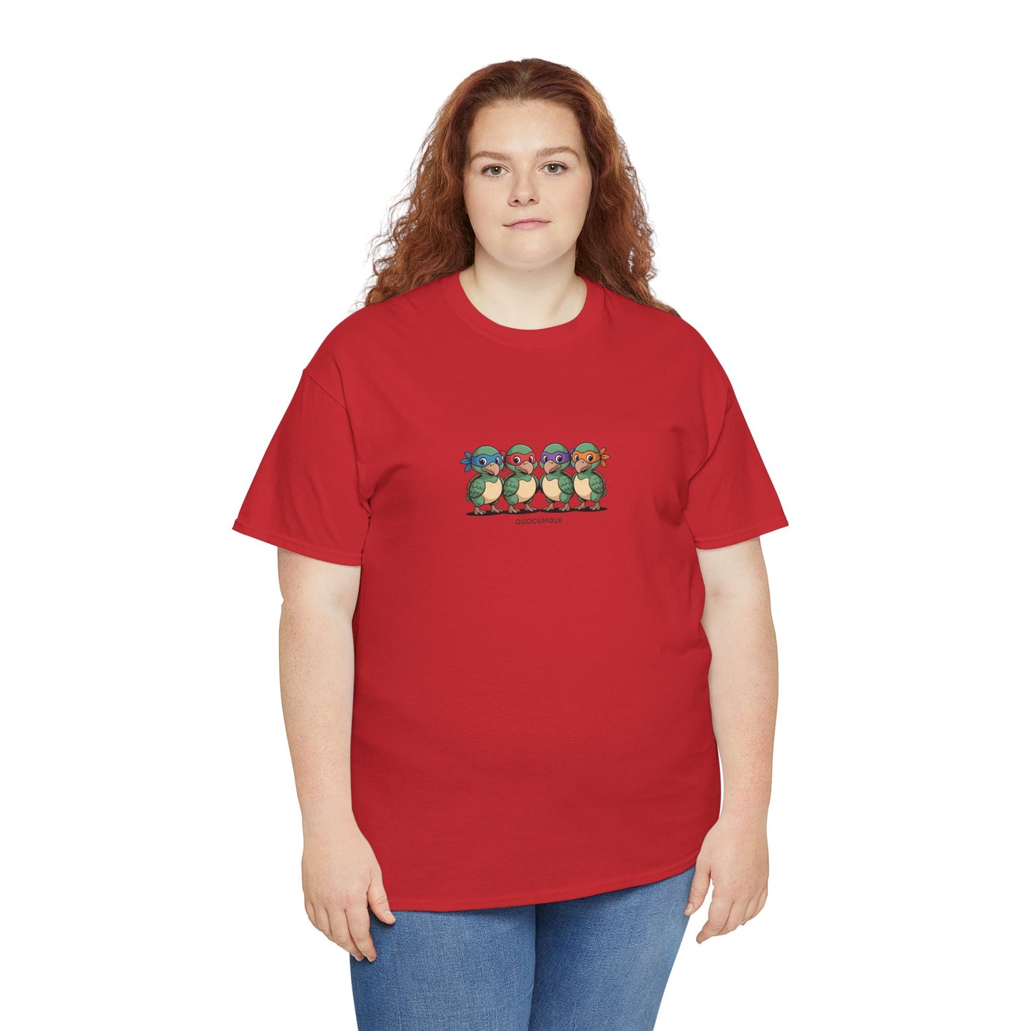 T-shirt Quocumque, " Dodos Ninjas ", Île de La Réunion, Confort Coton, Elégant, Souvenir Unique, Cadeau, Unisexe, Esprit Voyageur, Créole, Bourbon