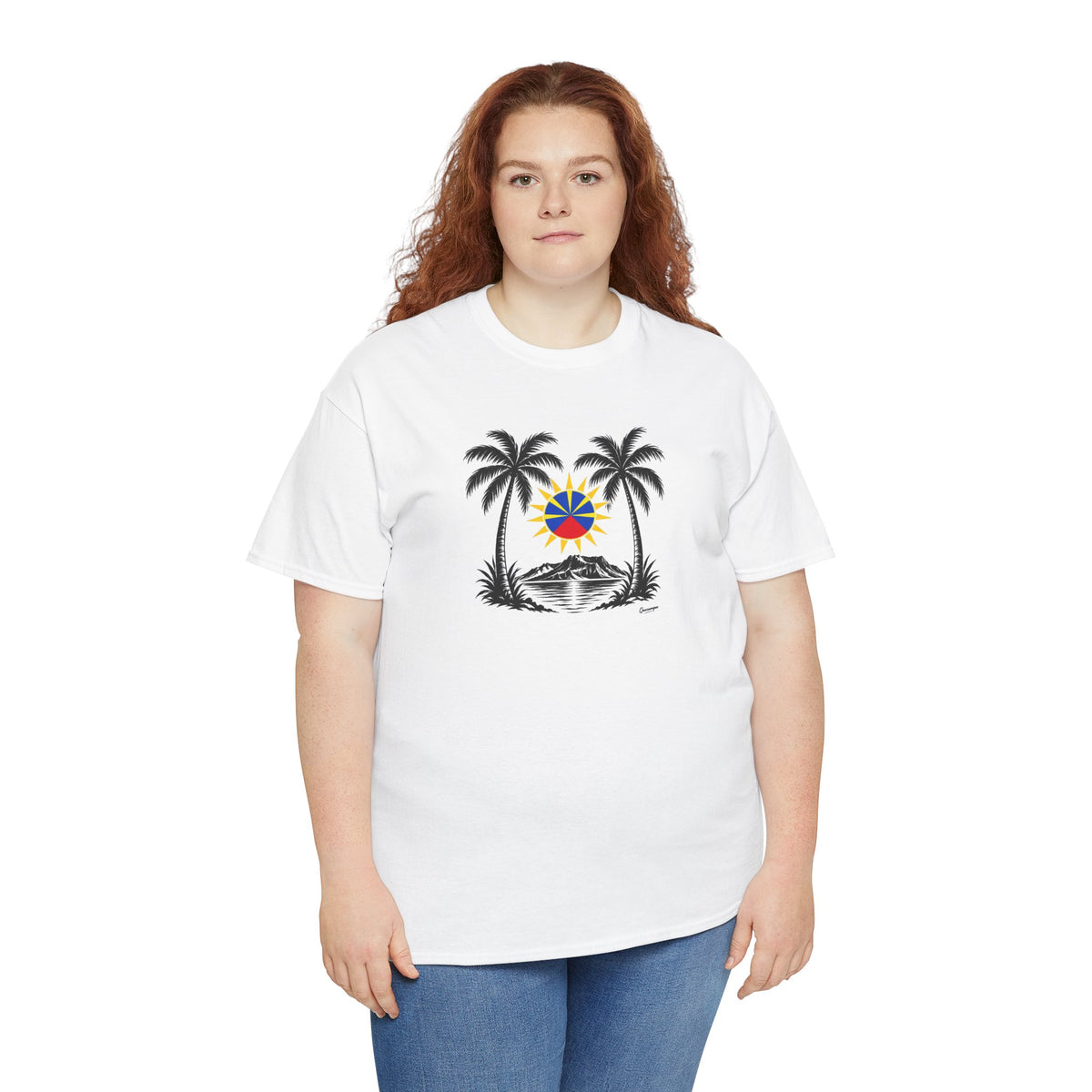 T-shirt Quocumque, "Palmiers", Île de La Réunion, Confort Coton, Elégant, Souvenir Unique, Cadeau, Unisexe, Esprit Voyageur, Créole, Bourbon