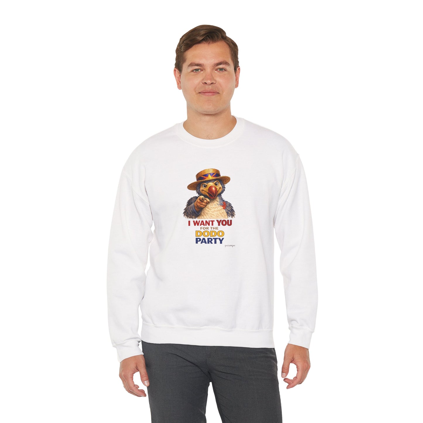 Sweat Quocumque "Dodo Party", Exotique, Destination Île De La Réunion, Adulte, Homme, Femme, Sportive, Sportif, Décontracté, Élégant, Classique,